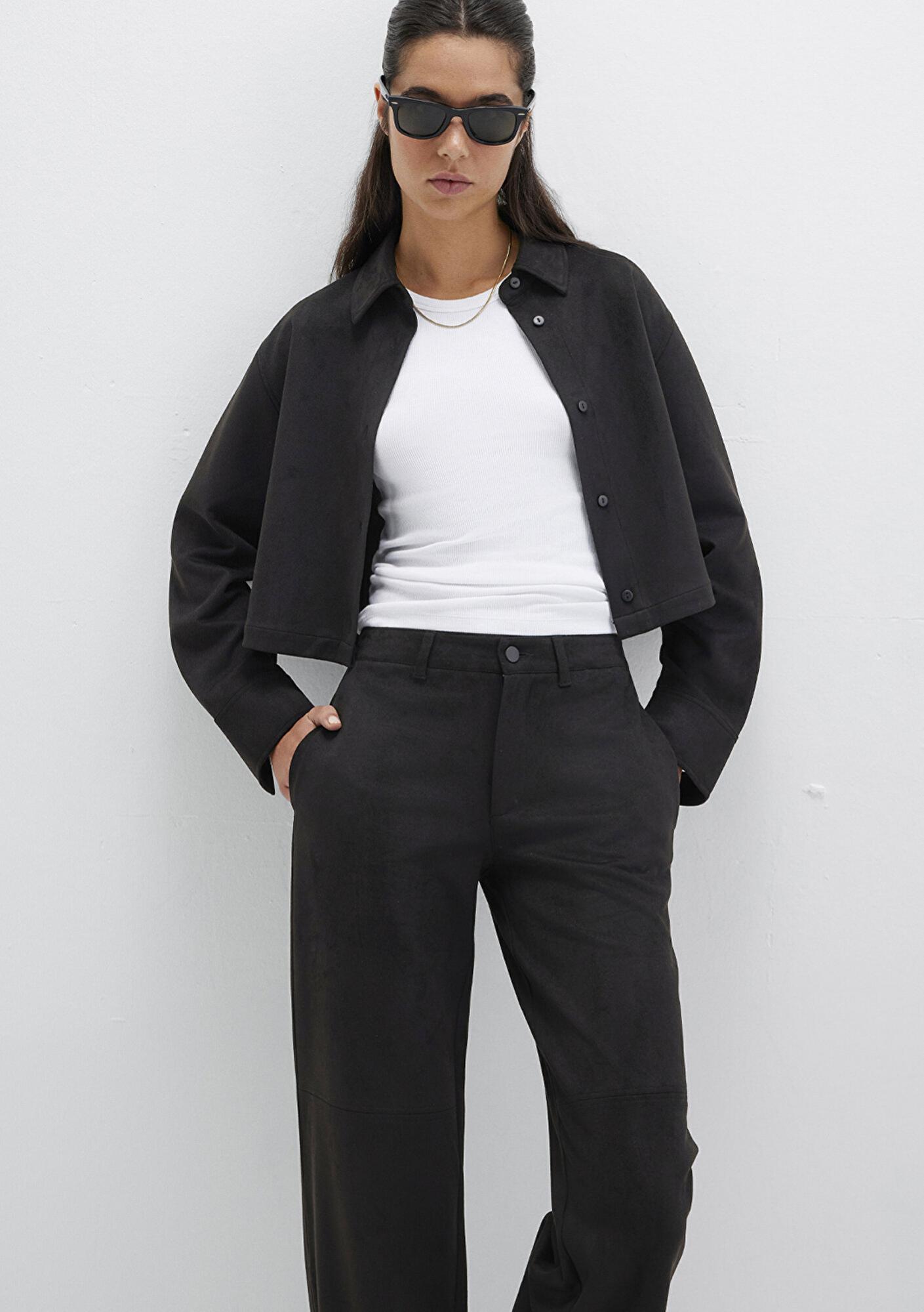 Mavi Suni Süet Siyah Gömlek Regular Fit / Normal Kesim 1211278-900