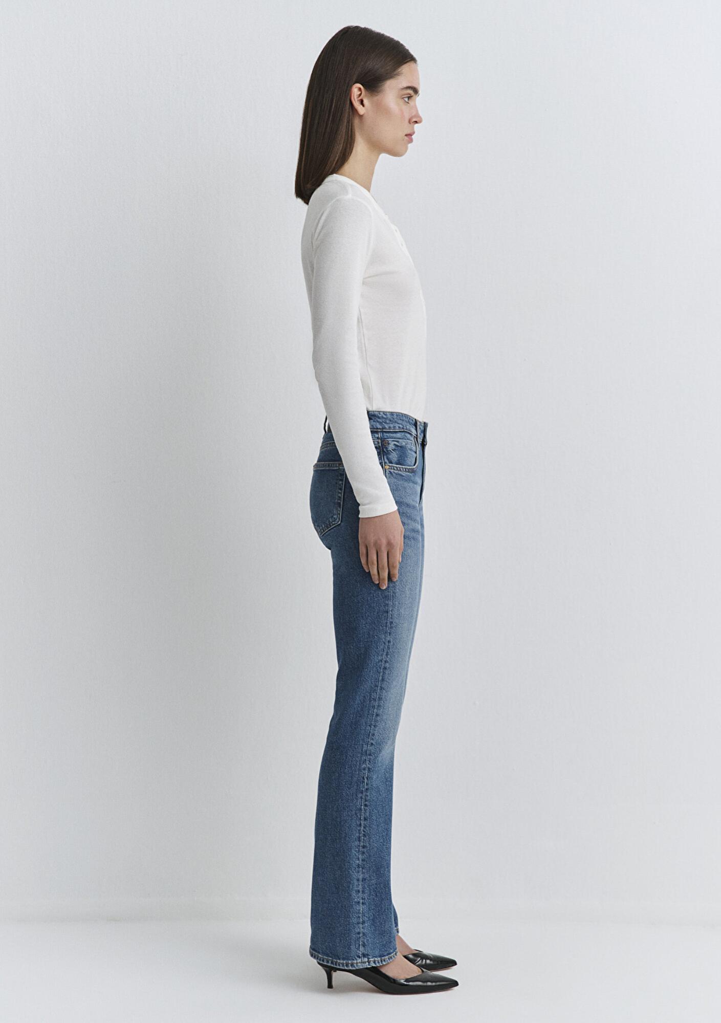 Mavi Alina Iconic Puslu Indigo Mavisi Jean Pantolon 1012577-90538