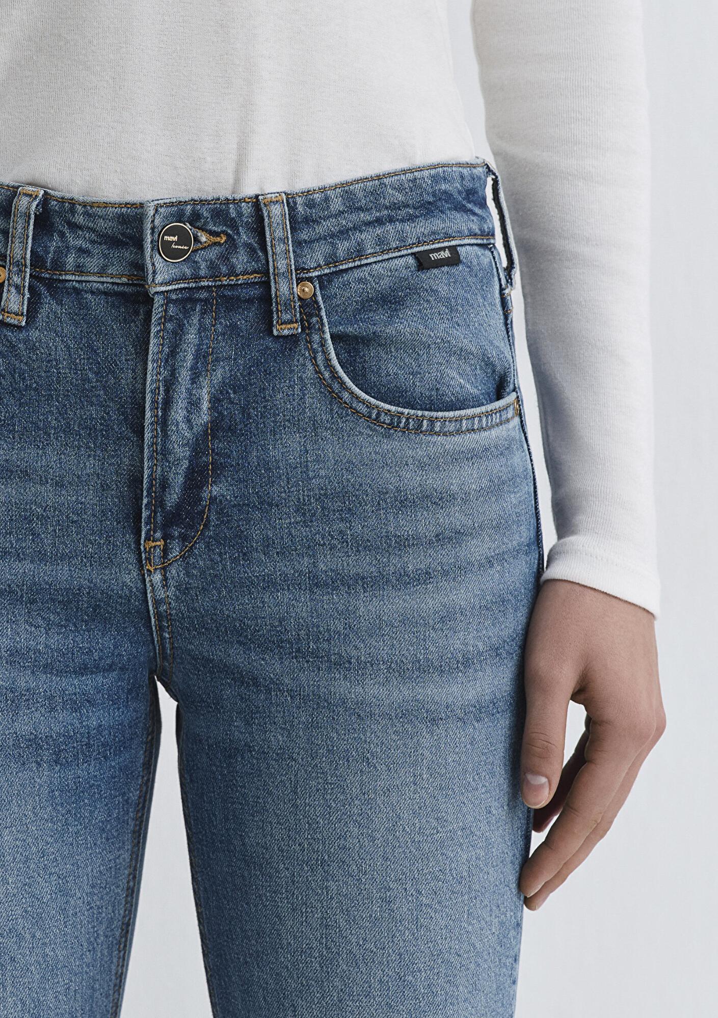 Mavi Alina Iconic Puslu Indigo Mavisi Jean Pantolon 1012577-90538