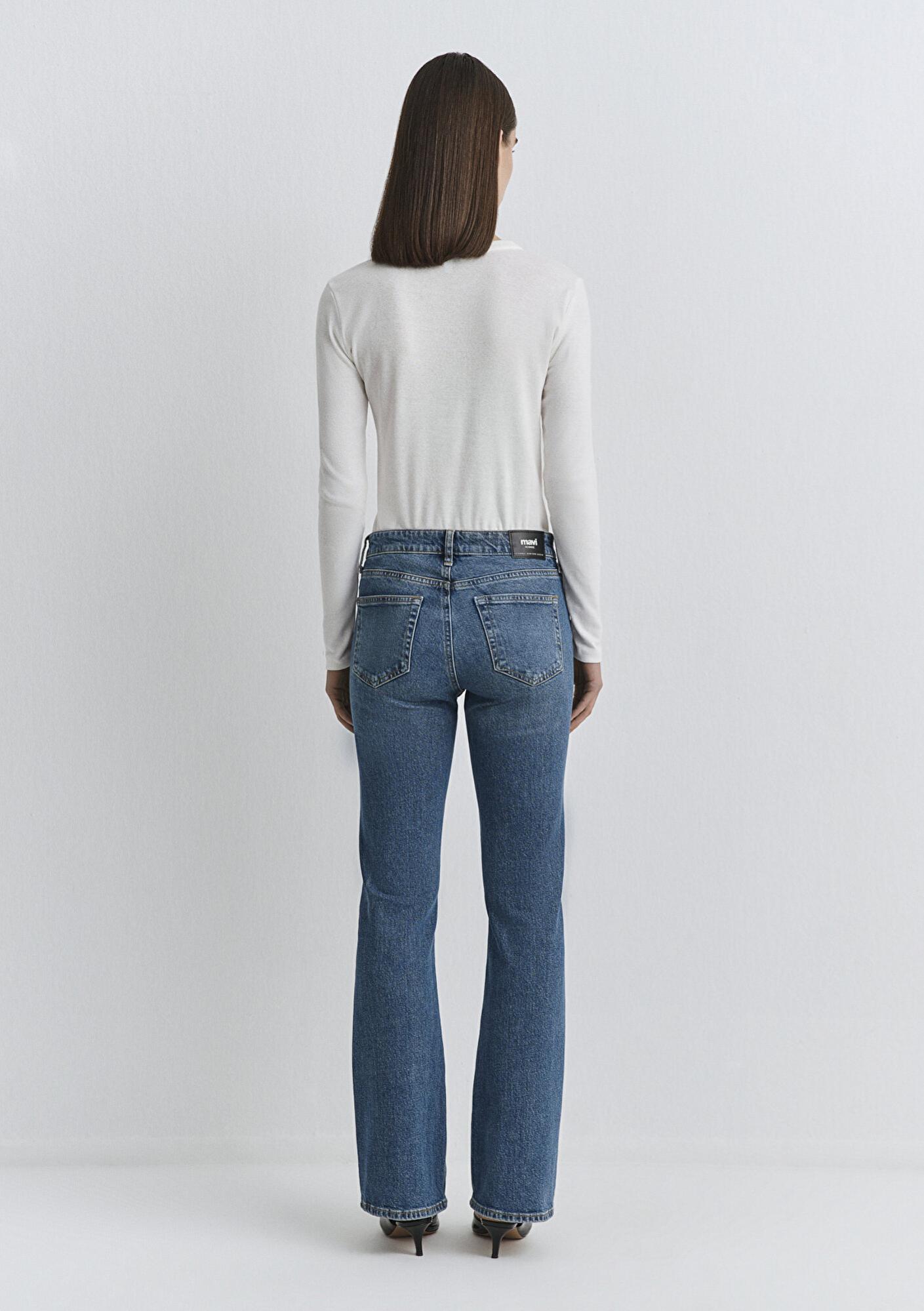 Mavi Alina Iconic Puslu Indigo Mavisi Jean Pantolon 1012577-90538