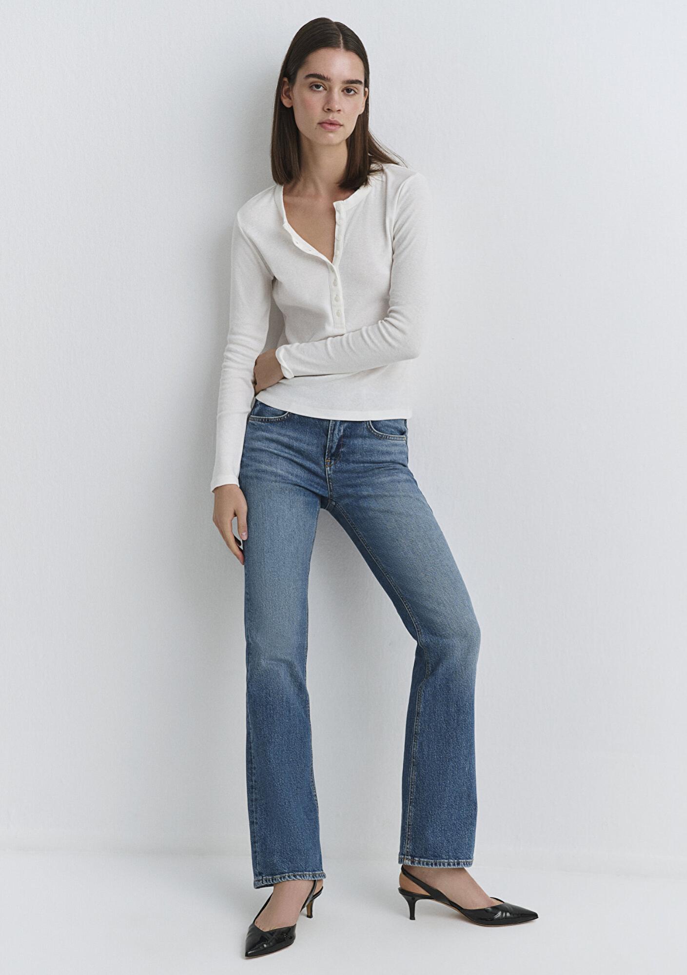 Mavi Alina Iconic Puslu Indigo Mavisi Jean Pantolon 1012577-90538