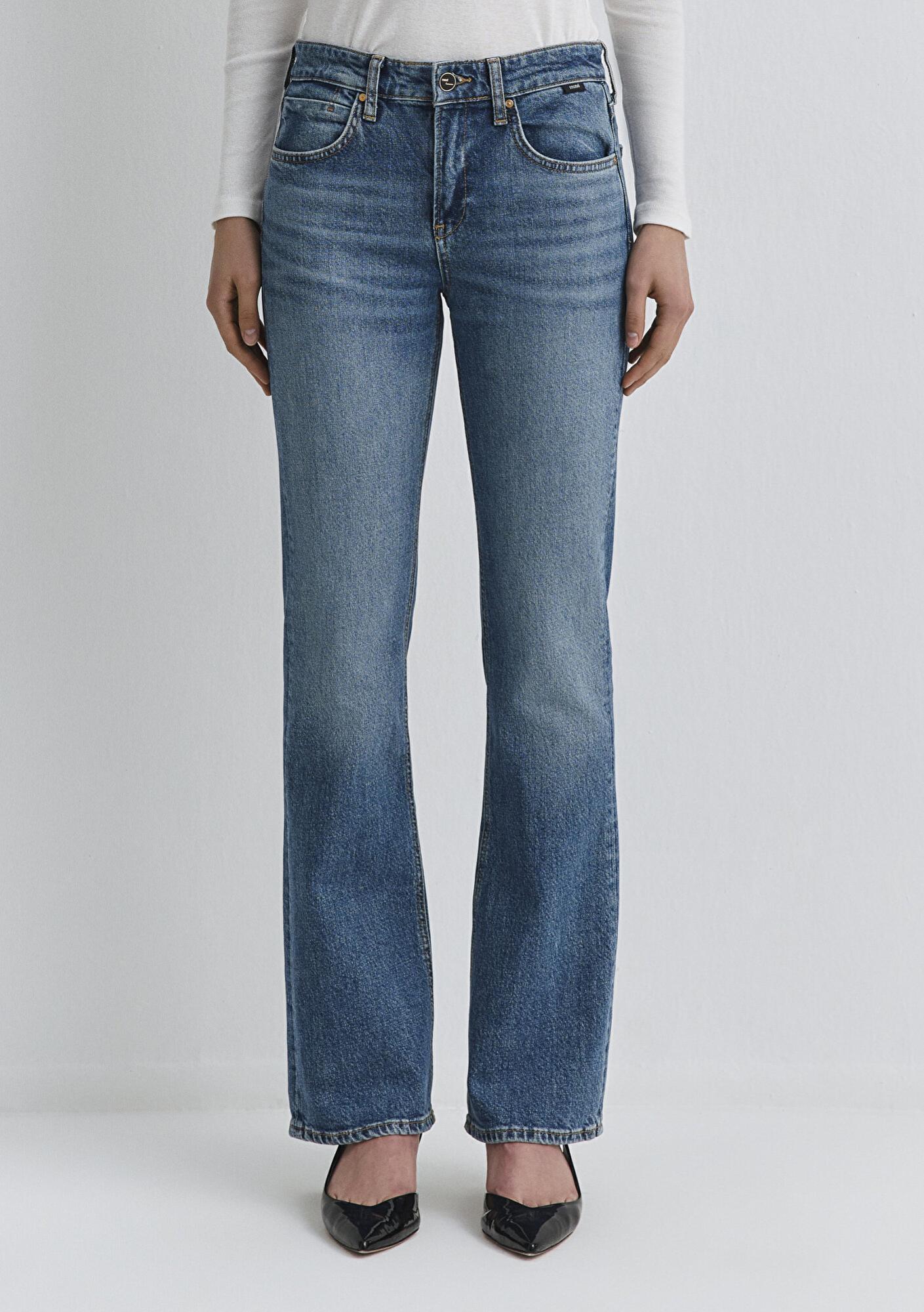 Mavi Alina Iconic Puslu Indigo Mavisi Jean Pantolon 1012577-90538