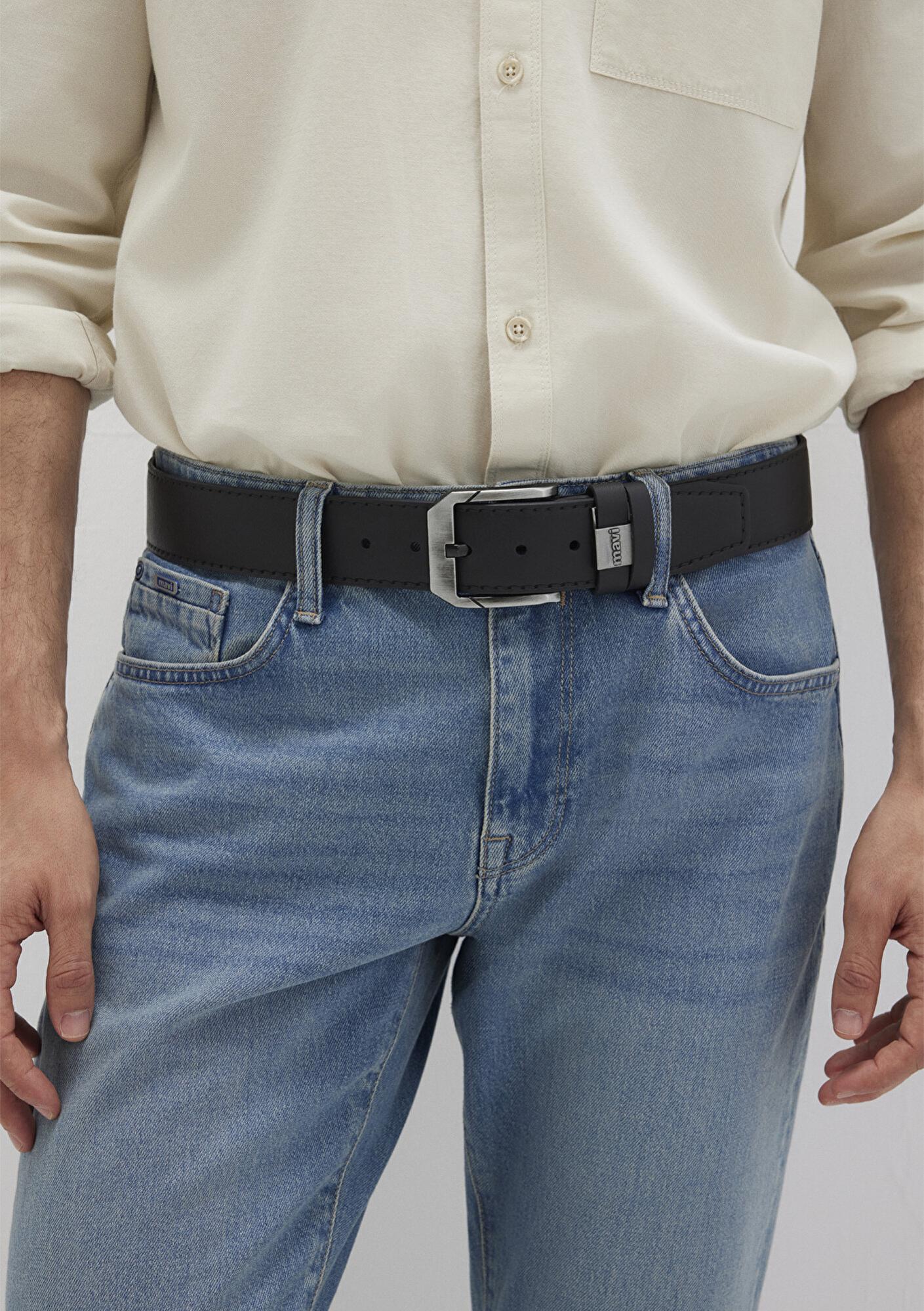 Mavi Siyah Suni Deri Kemer 0912074-900