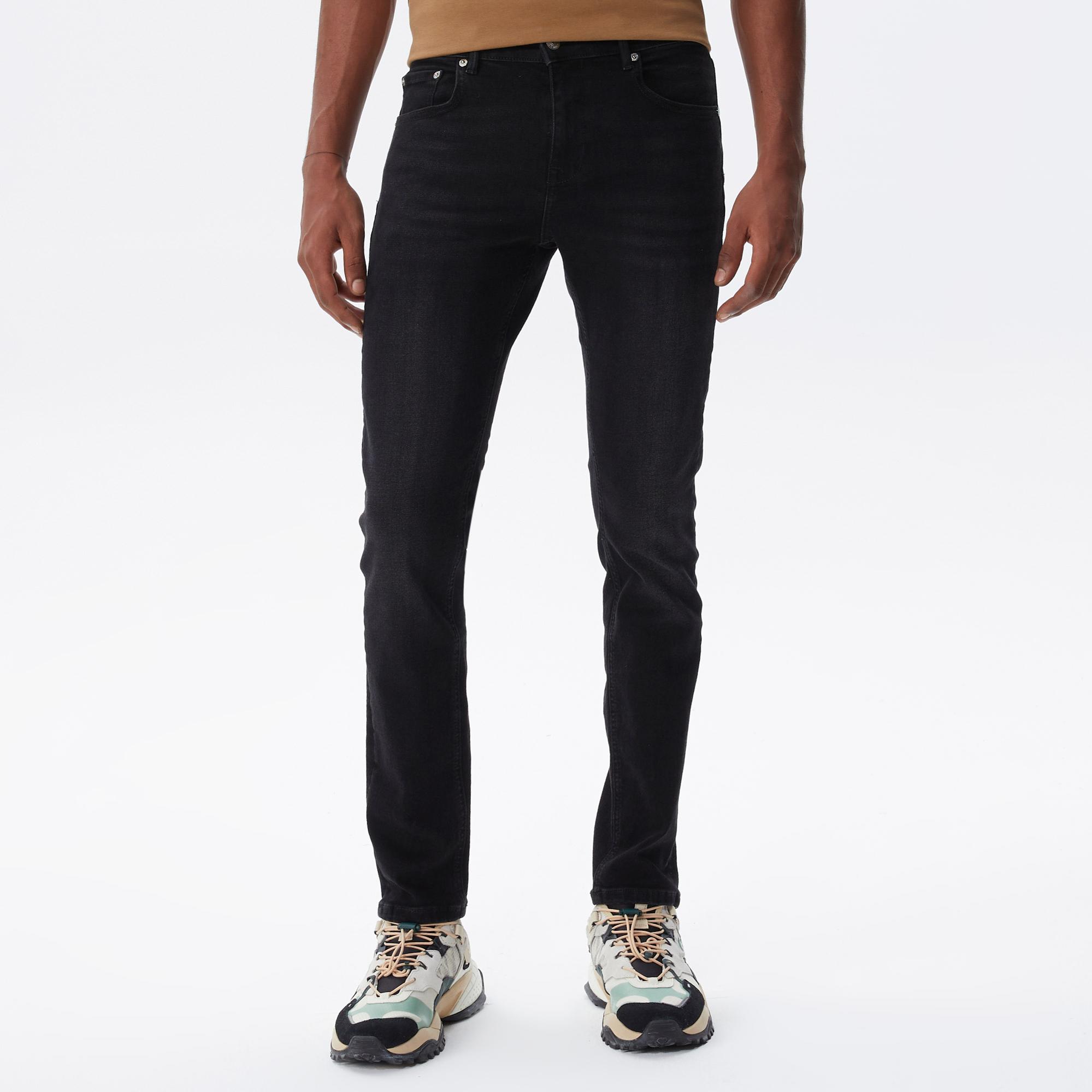 Lacoste Erkek Slim Fit Siyah Jean Pantolon