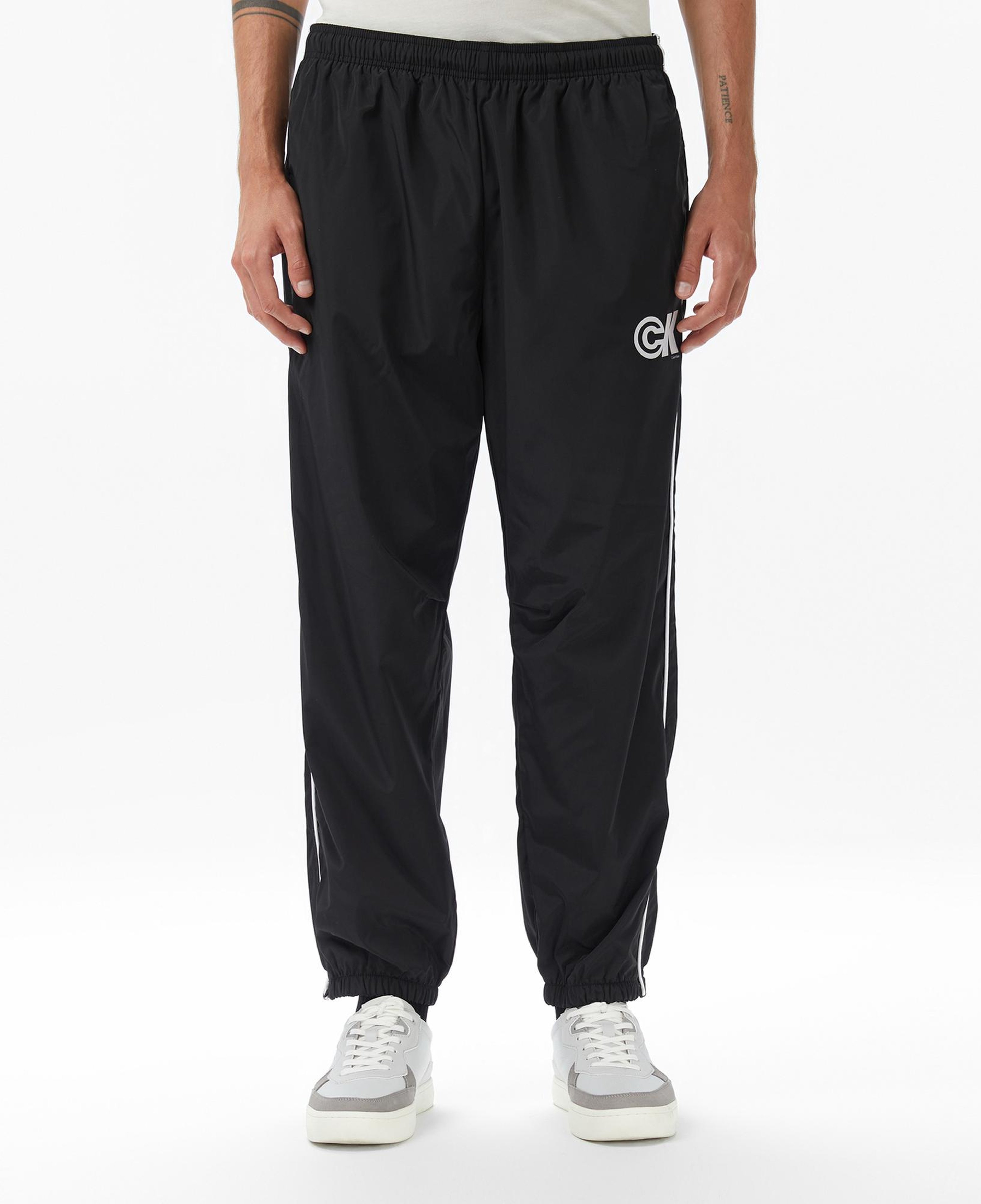 Calvin Klein Nylon Drawstring Straight Jogger Erkek Siyah Eşofman Altı