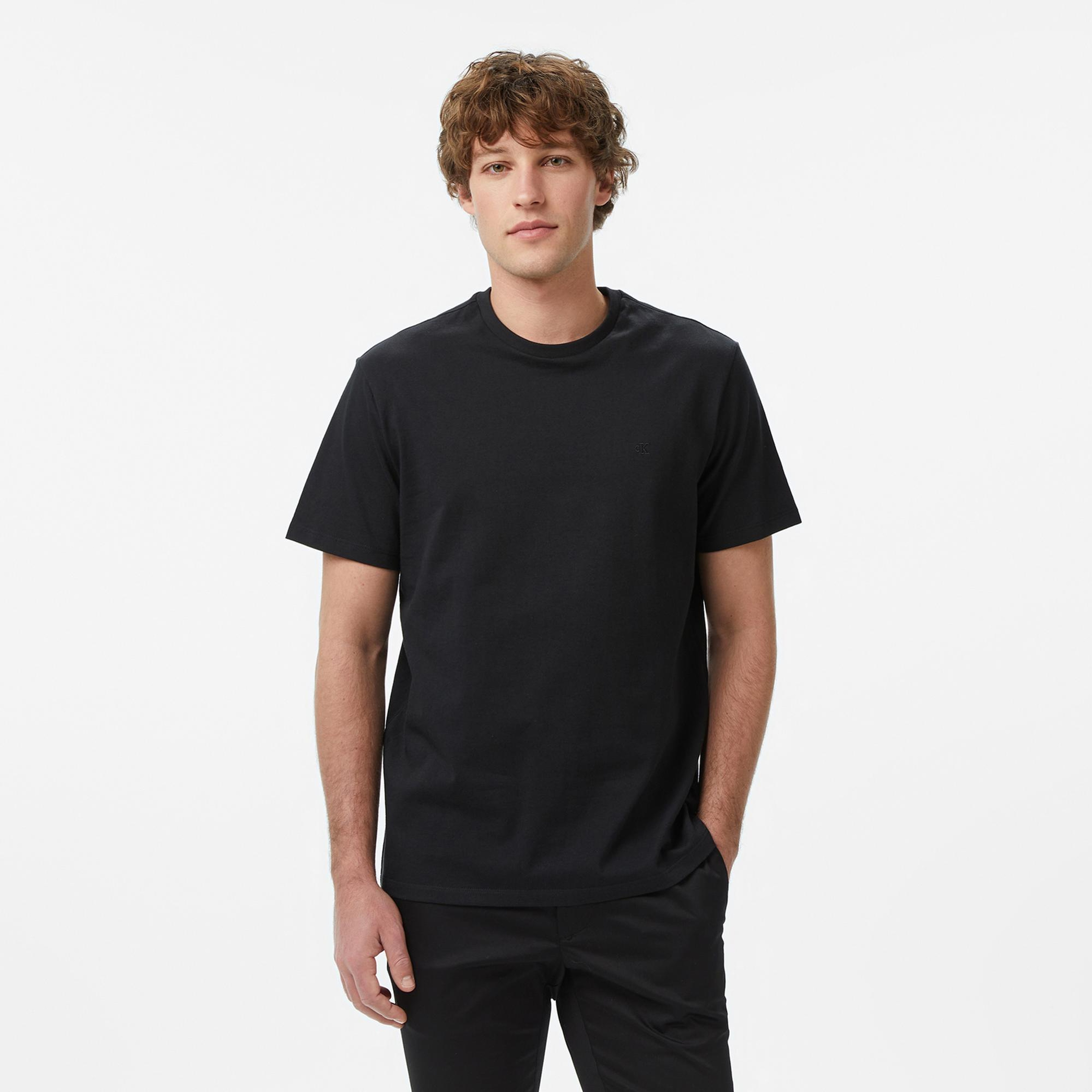 Calvin Klein Classic Monogram Erkek Siyah T-Shirt