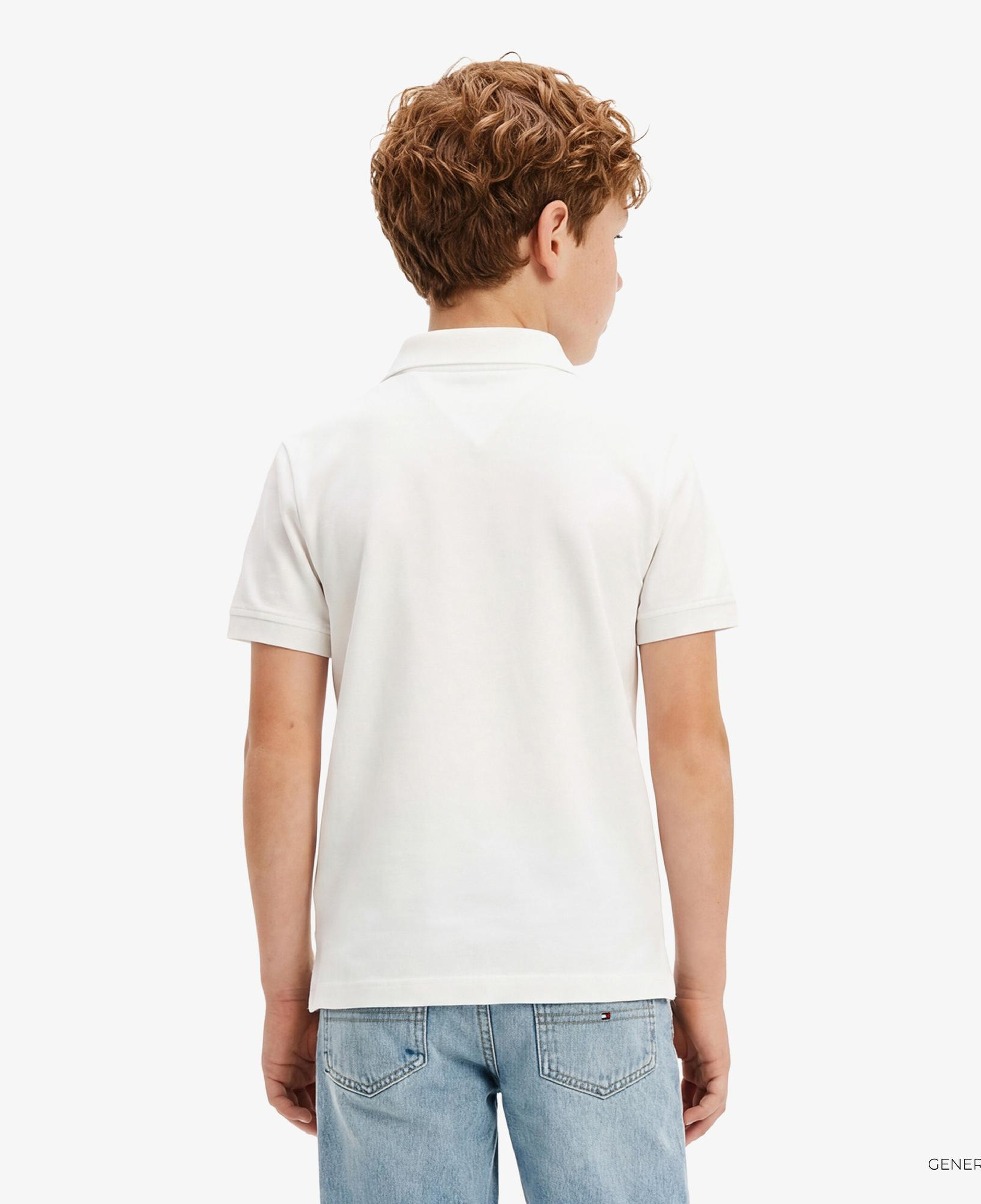 Tommy Hilfiger Essentials Çocuk Beyaz Polo Yaka T-Shirt