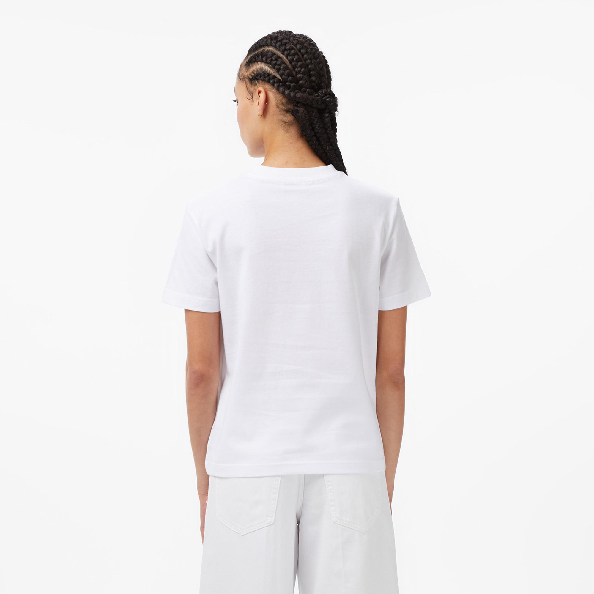 Calvin Klein Logo Classic Kadın Beyaz T-Shirt