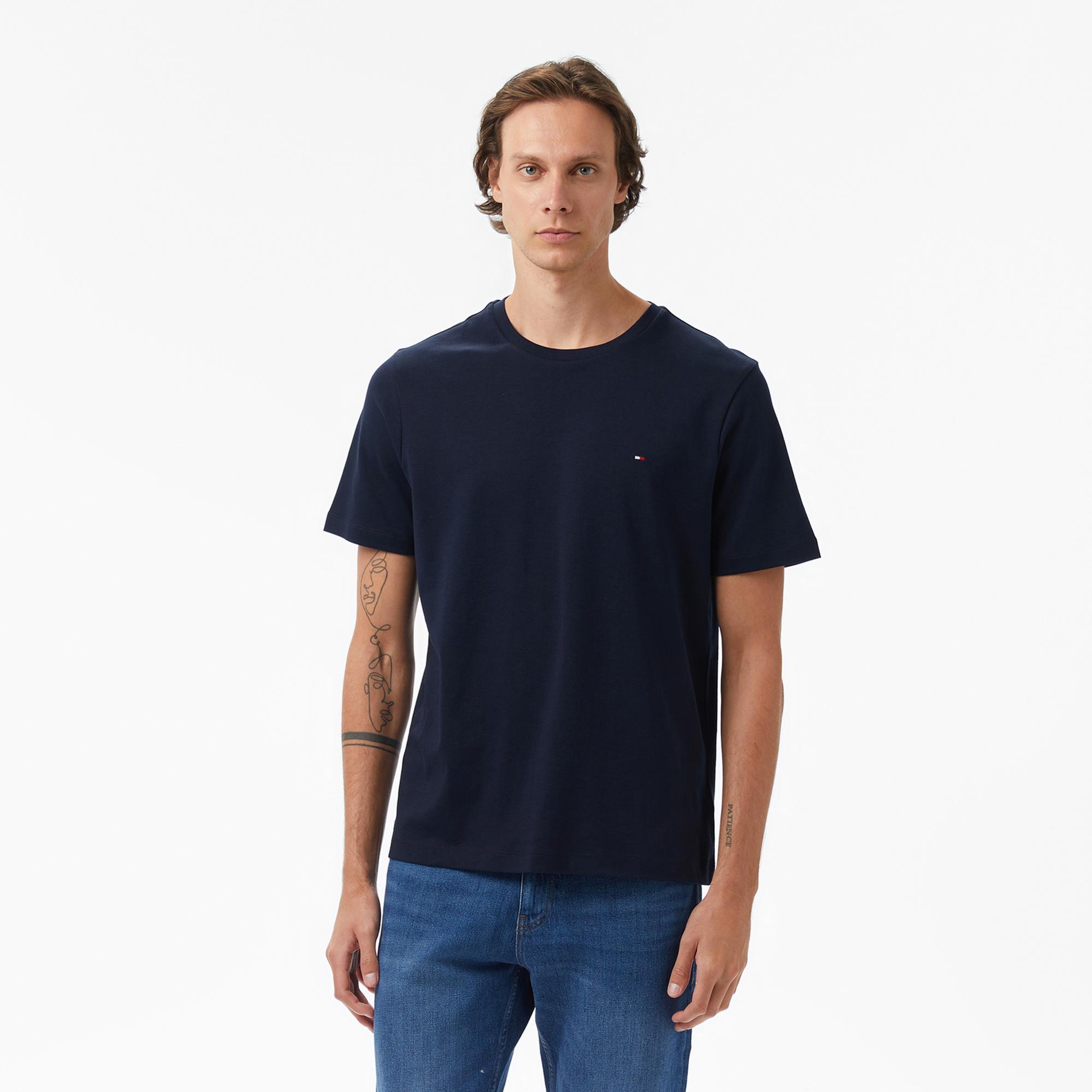 Tommy Hilfiger Elevated Essentials Erkek Lacivert T-Shirt