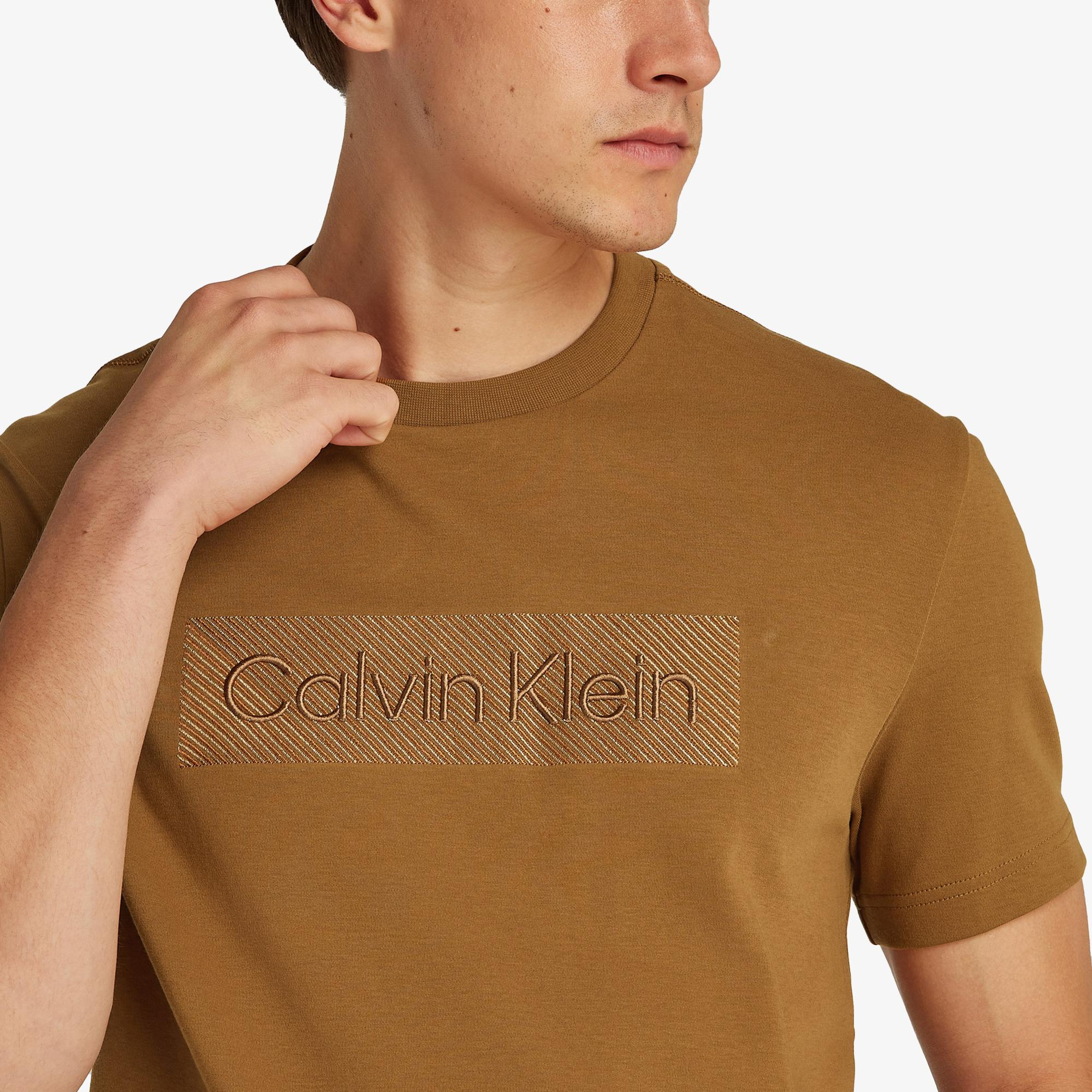 Calvin Klein Erkek Kahverengi T-Shirt