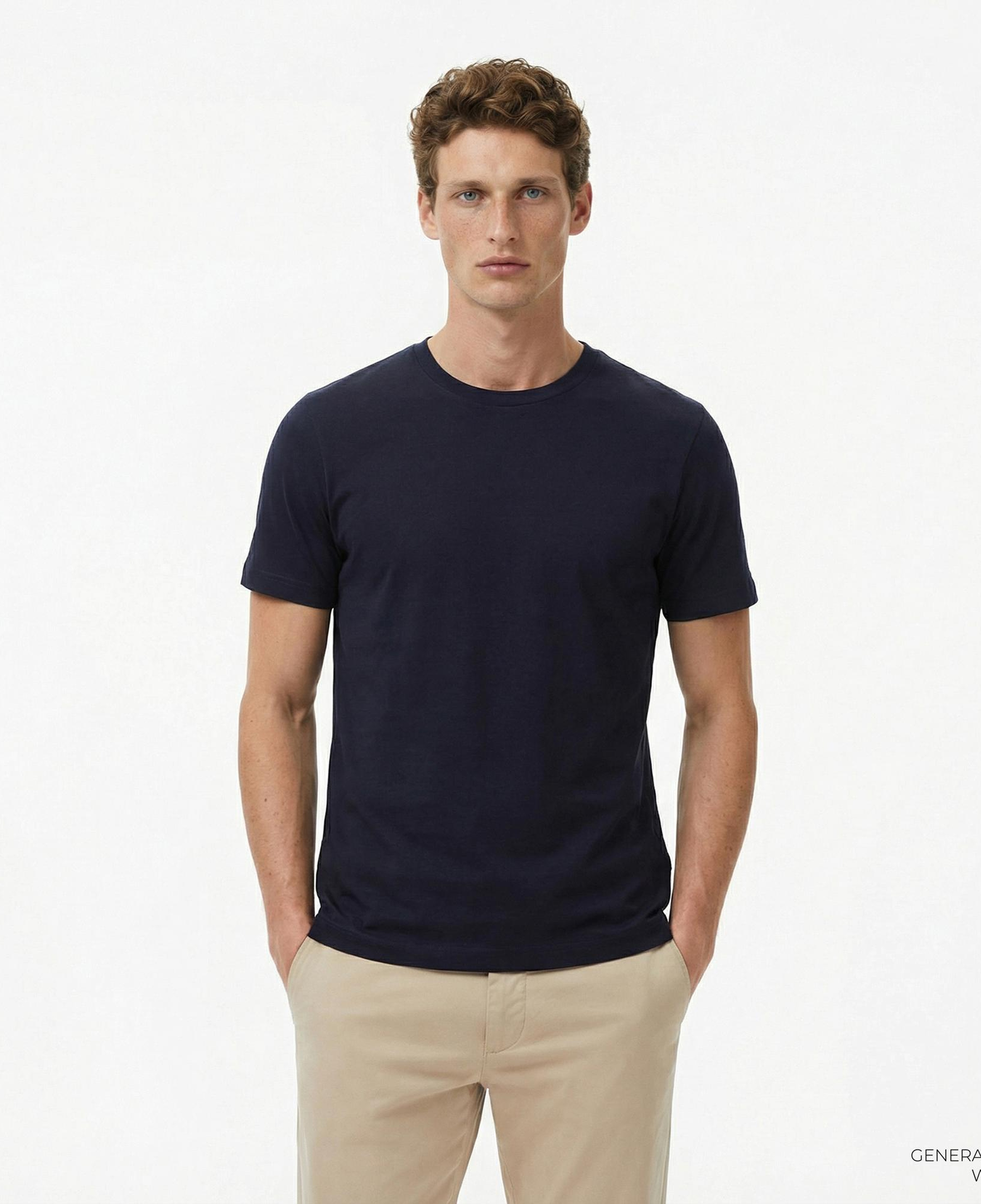 Tommy Hilfiger Mercerised Cotton Erkek Lacivert T-Shirt