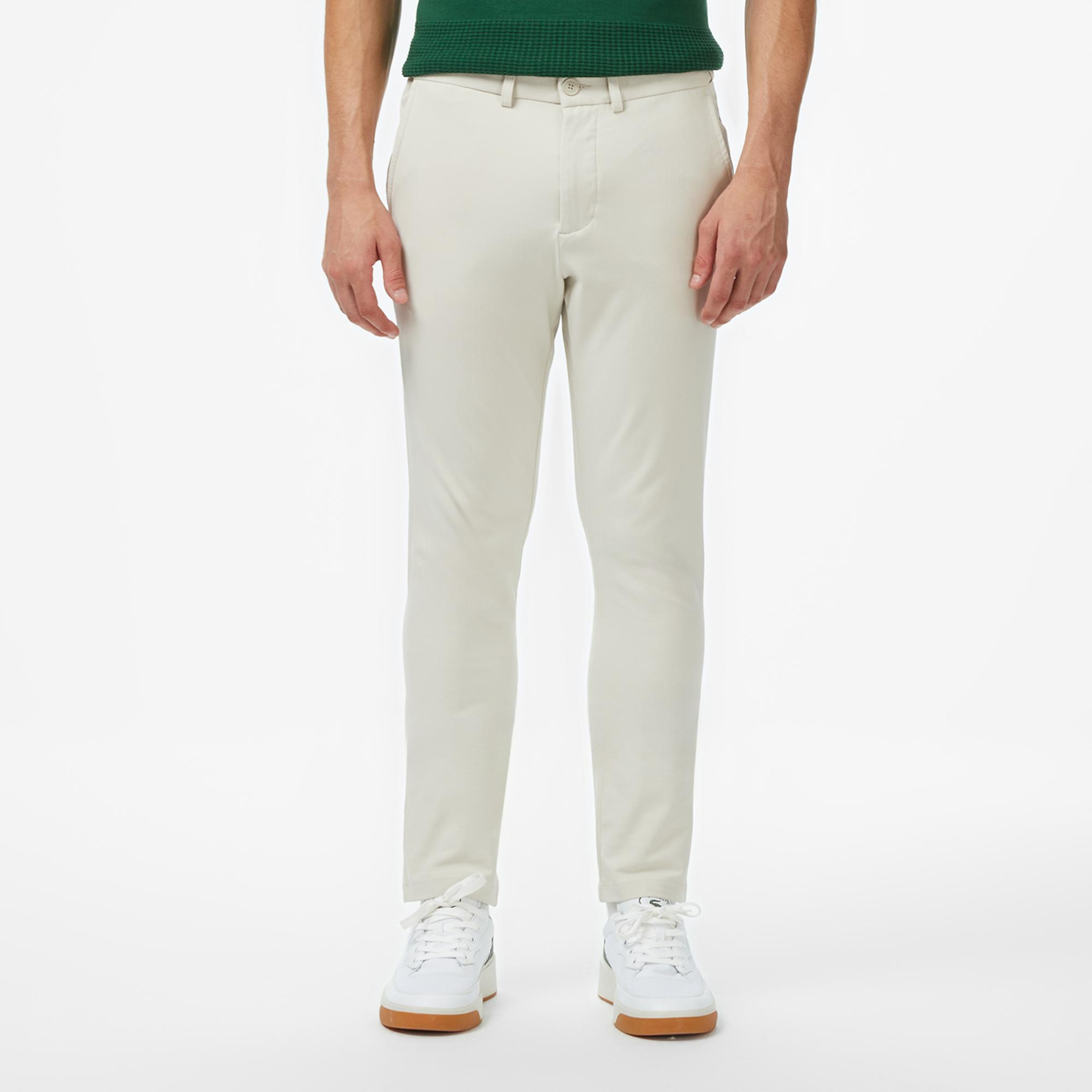 Lacoste Erkek Slim Fit Gri Chino Pantolon