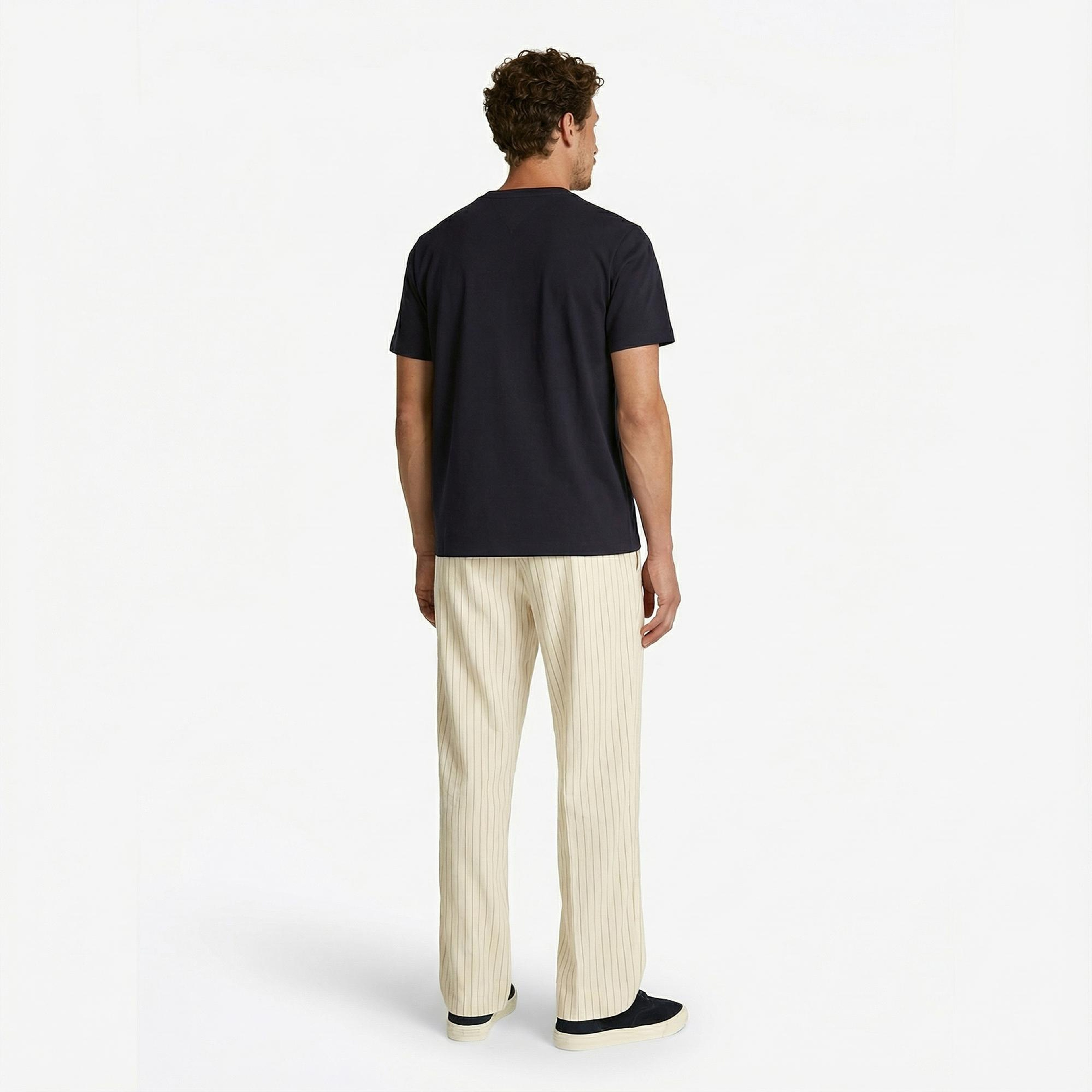 Tommy Hilfiger Elevated Essentials Erkek Lacivert T-Shirt