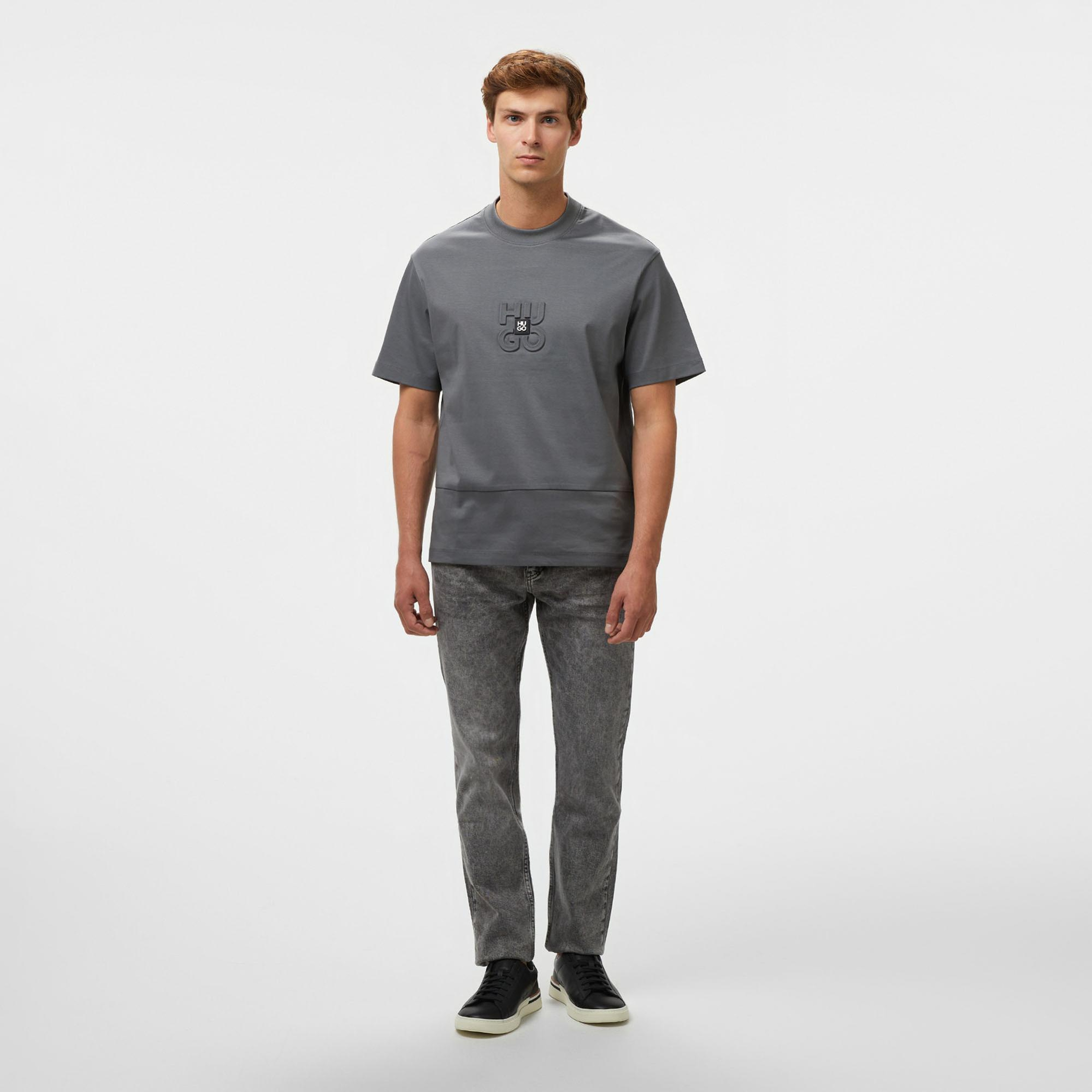 Hugo Debostac Erkek Gri T-Shirt
