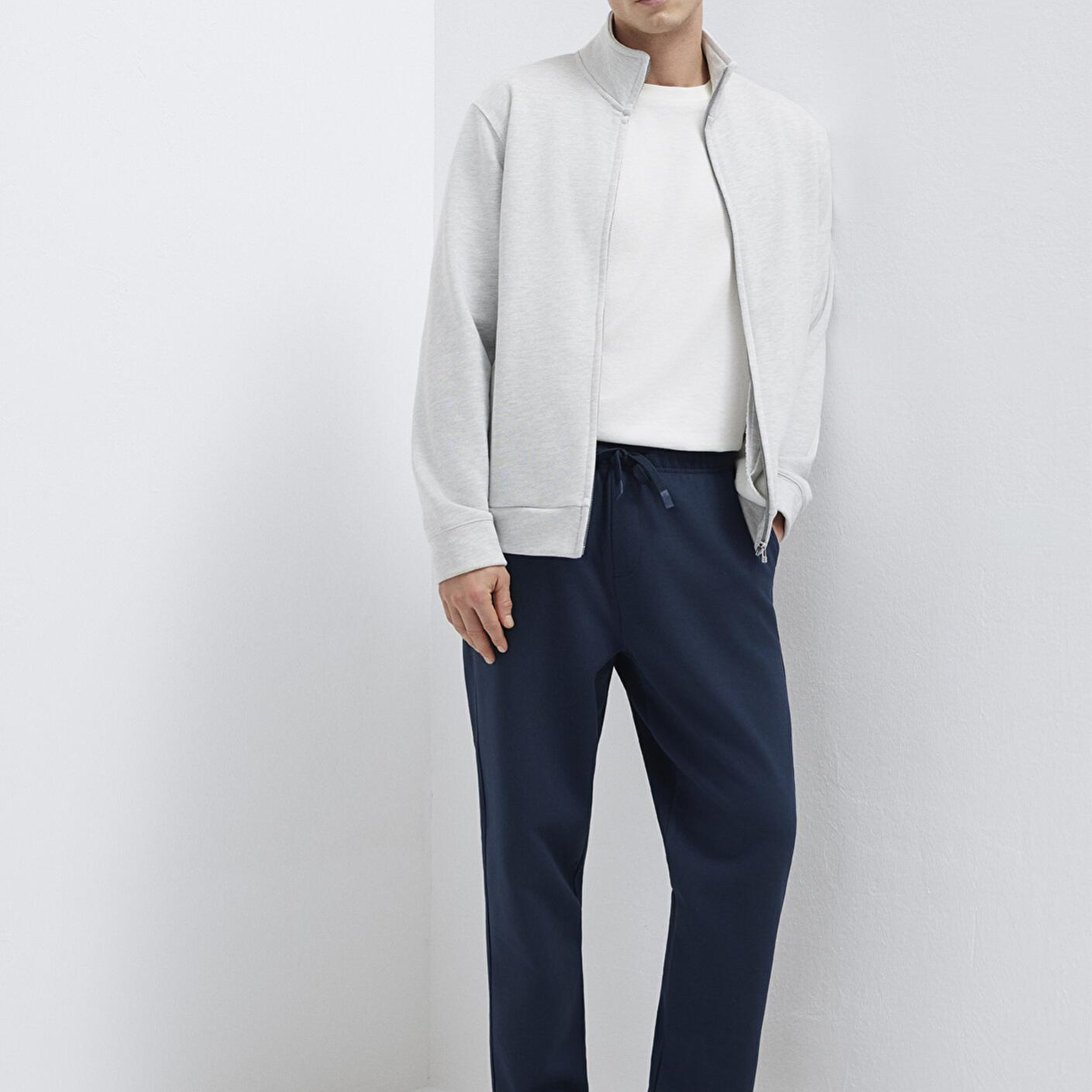 Mavi Lacivert Örme İnterlok Pantolon 0010521-70490