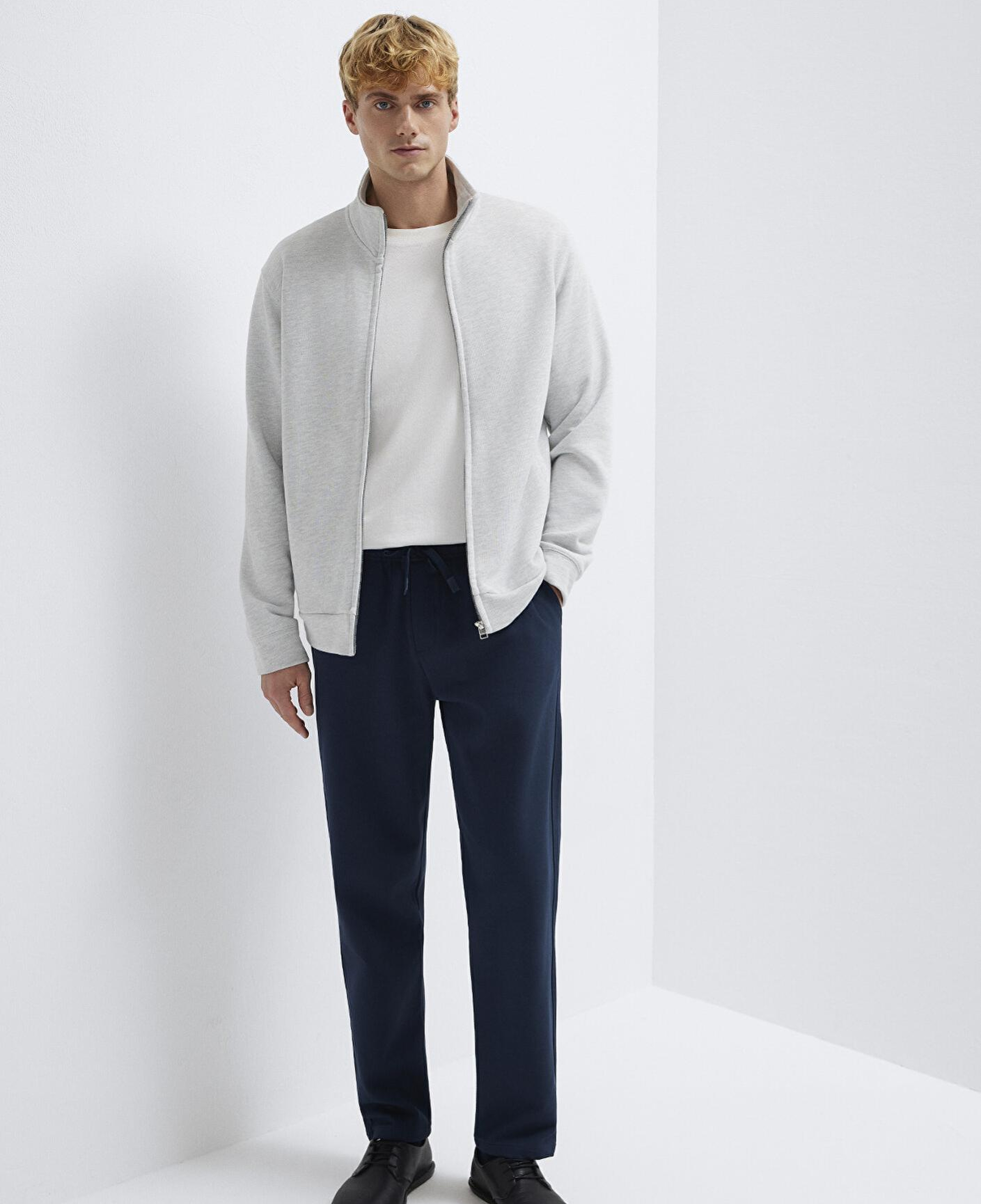 Mavi Lacivert Örme İnterlok Pantolon 0010521-70490