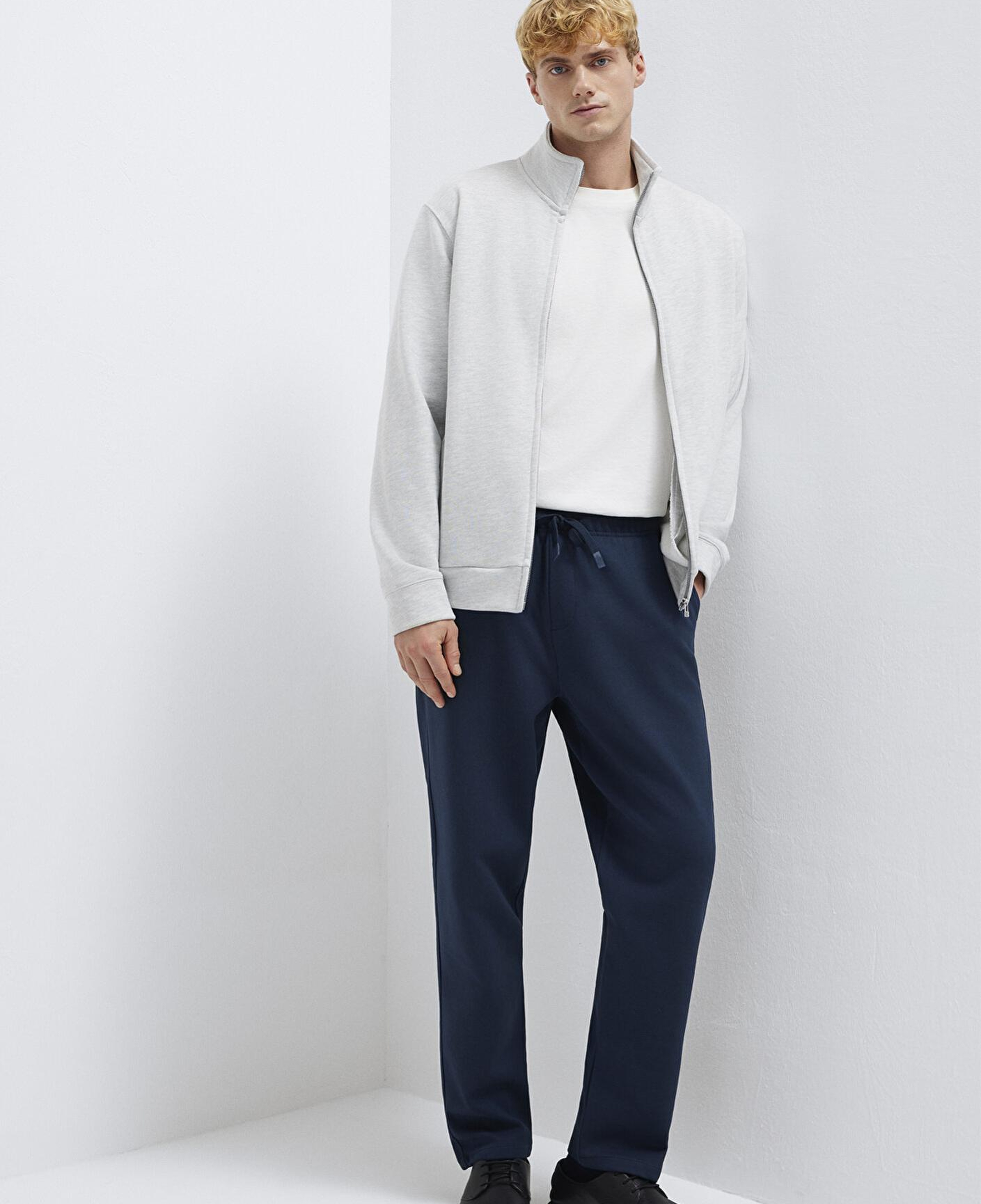 Mavi Lacivert Örme İnterlok Pantolon 0010521-70490