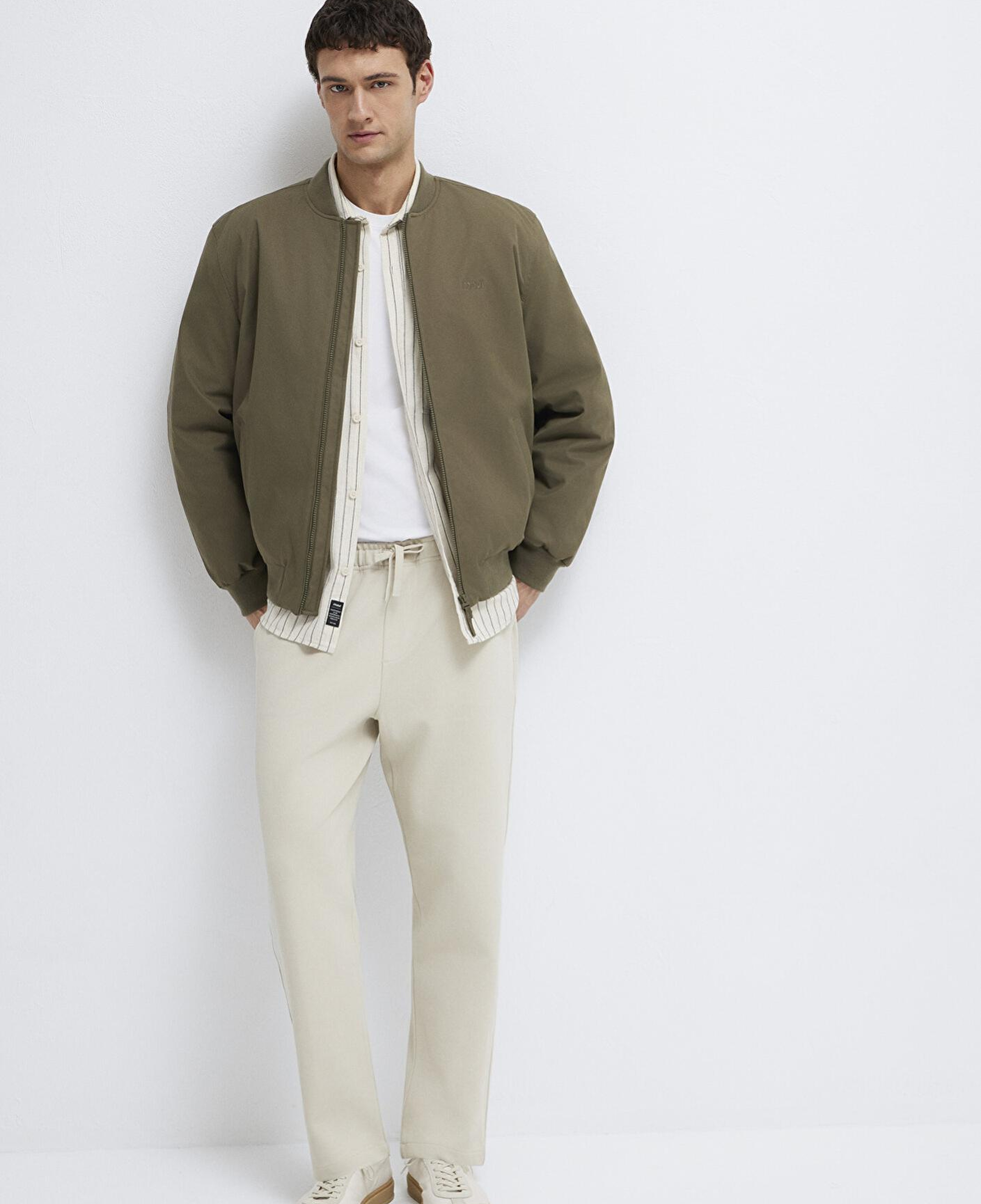 Mavi Bej Örme İnterlok Pantolon 0010521-70144