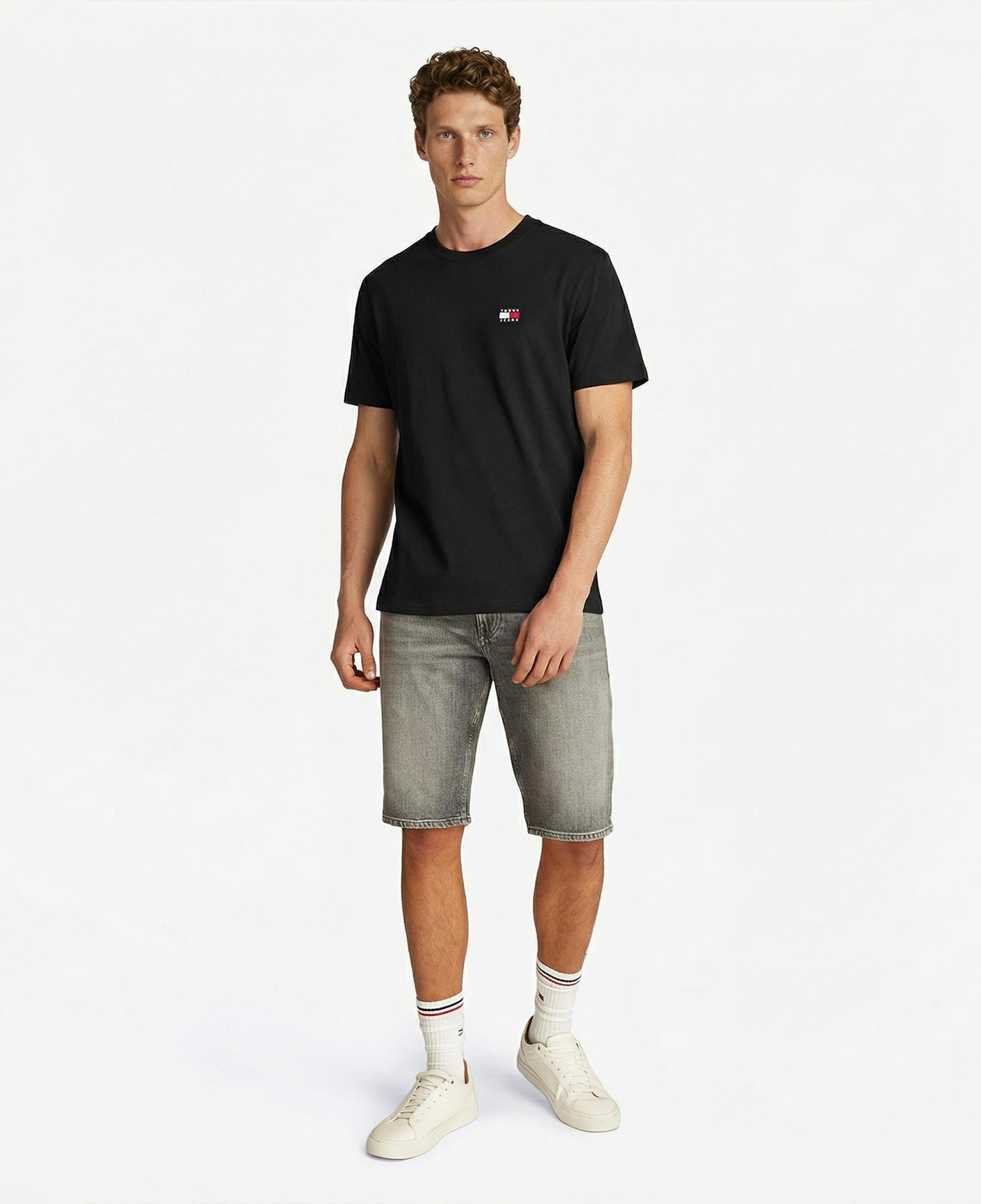 Tommy Hilfiger Badge Erkek Siyah T-Shirt