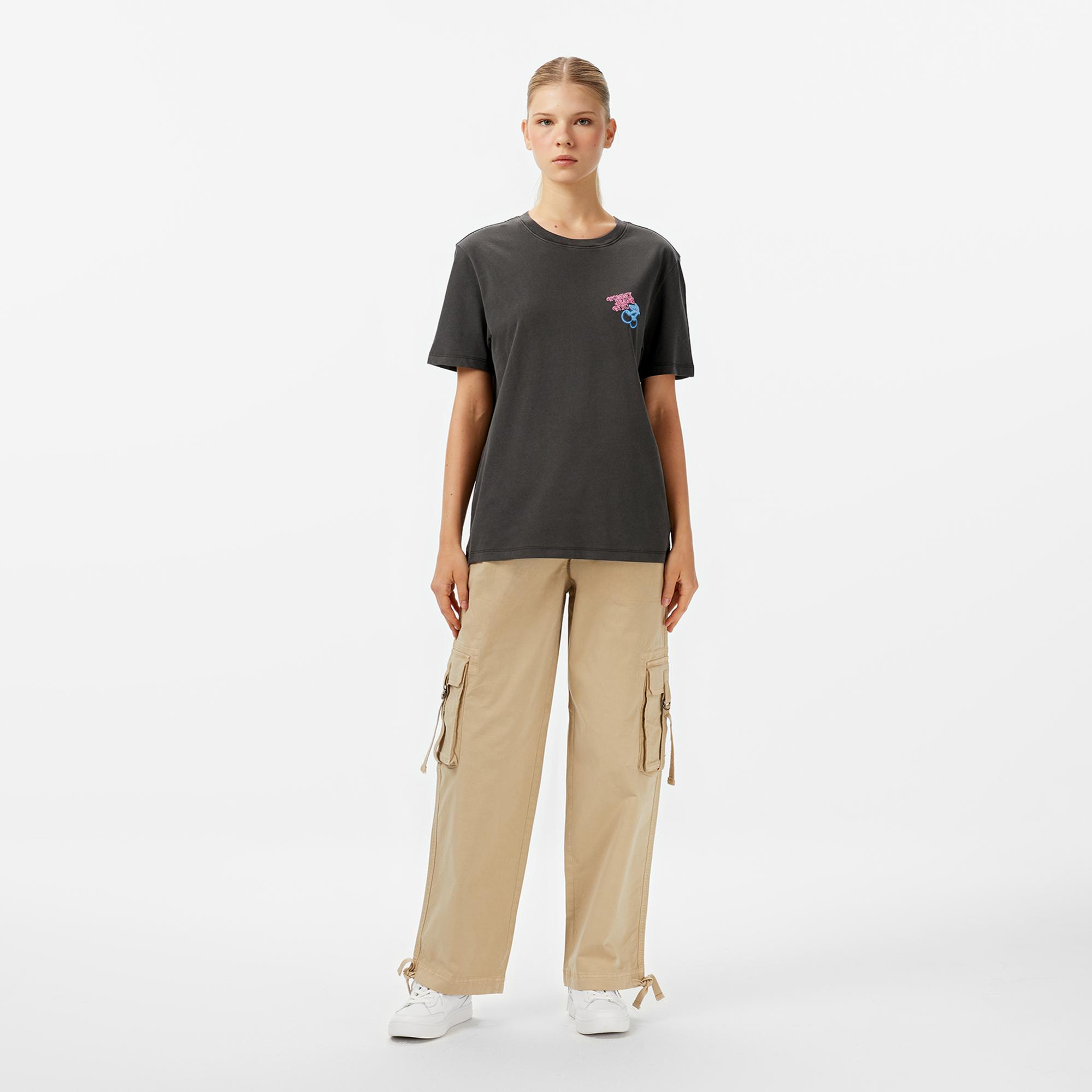 Tommy Jeans Relax Neon Kadın Gri T-Shirt