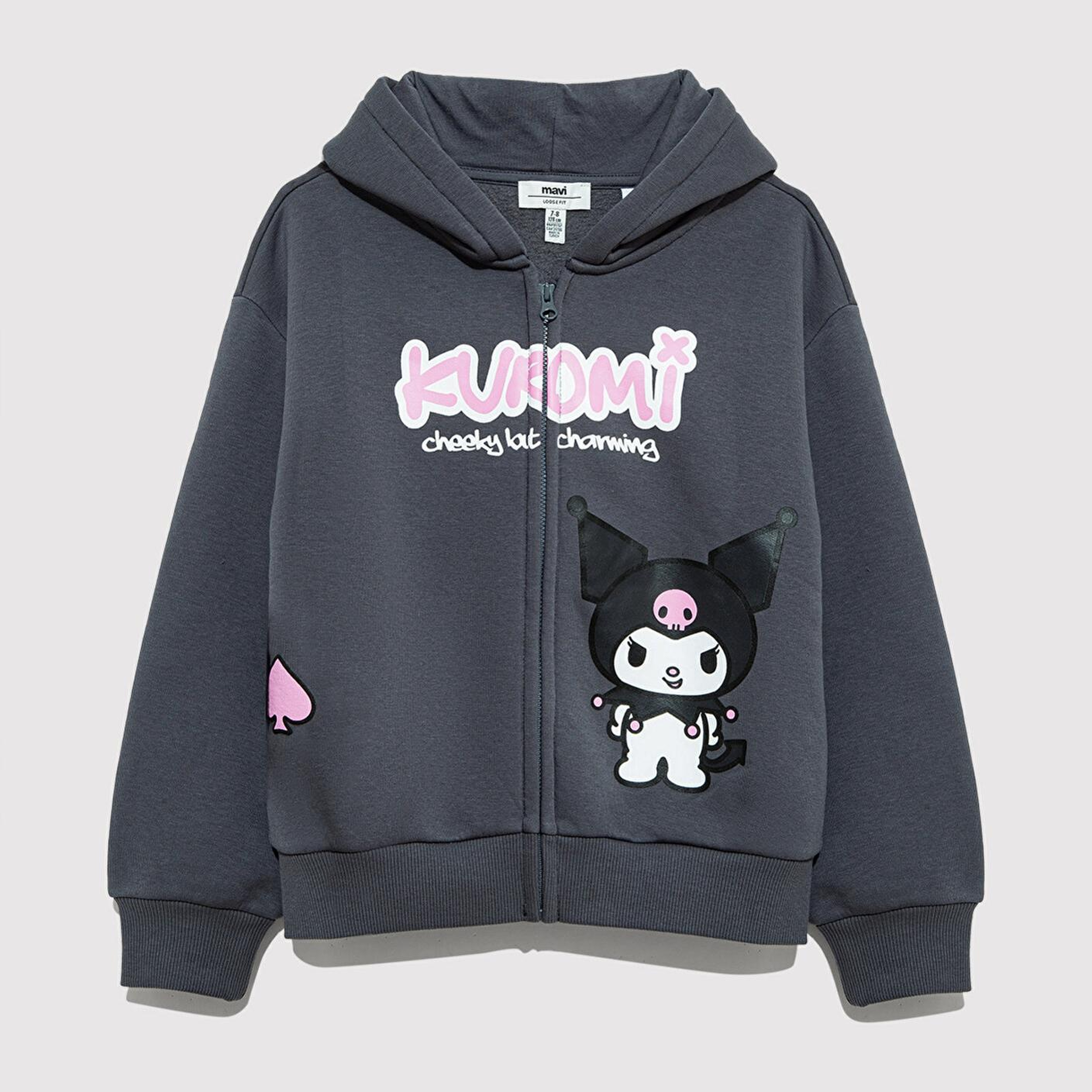 Mavi Kuromi Baskılı Fermuarlı Sweatshirt 7S10167-85309
