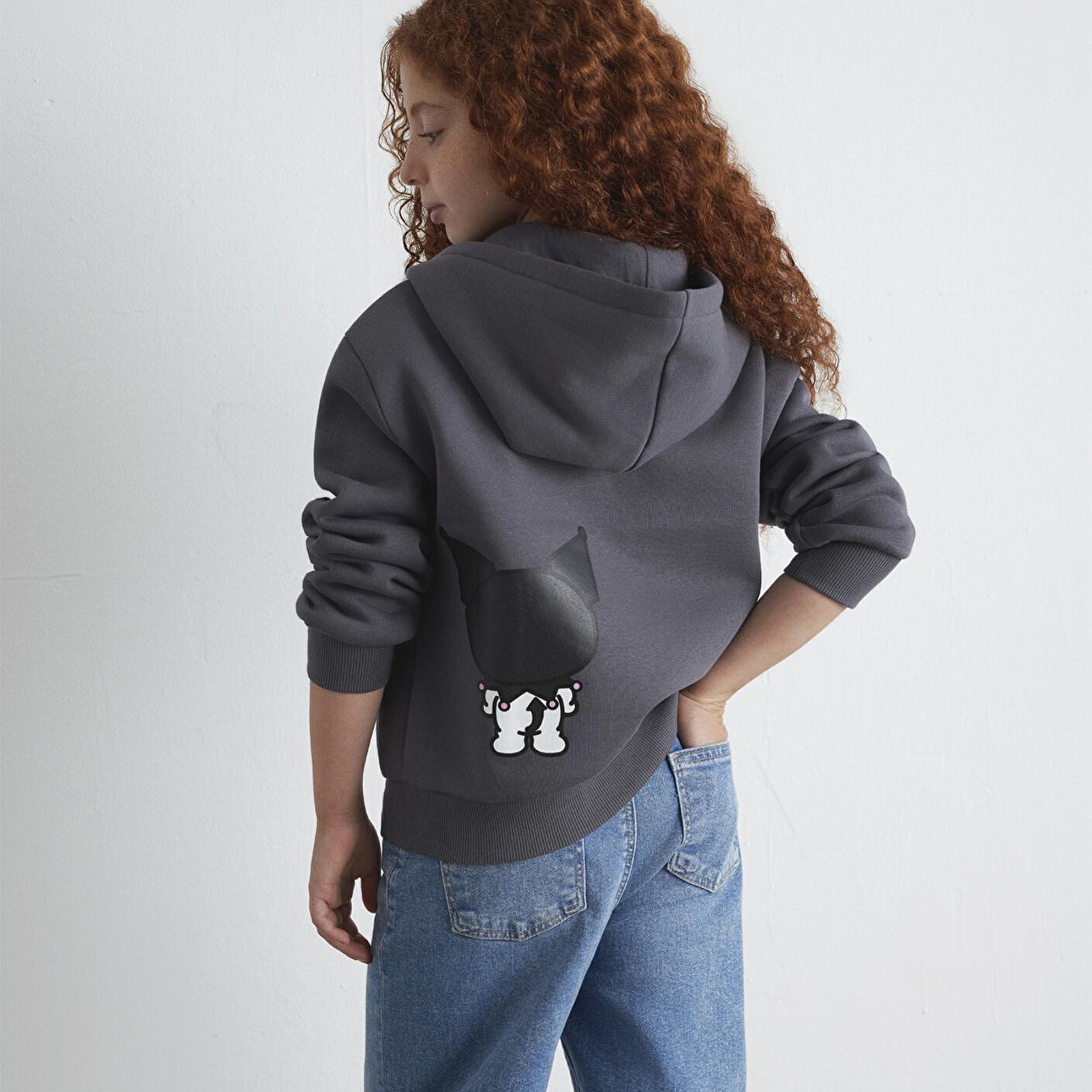 Mavi Kuromi Baskılı Fermuarlı Sweatshirt 7S10167-85309