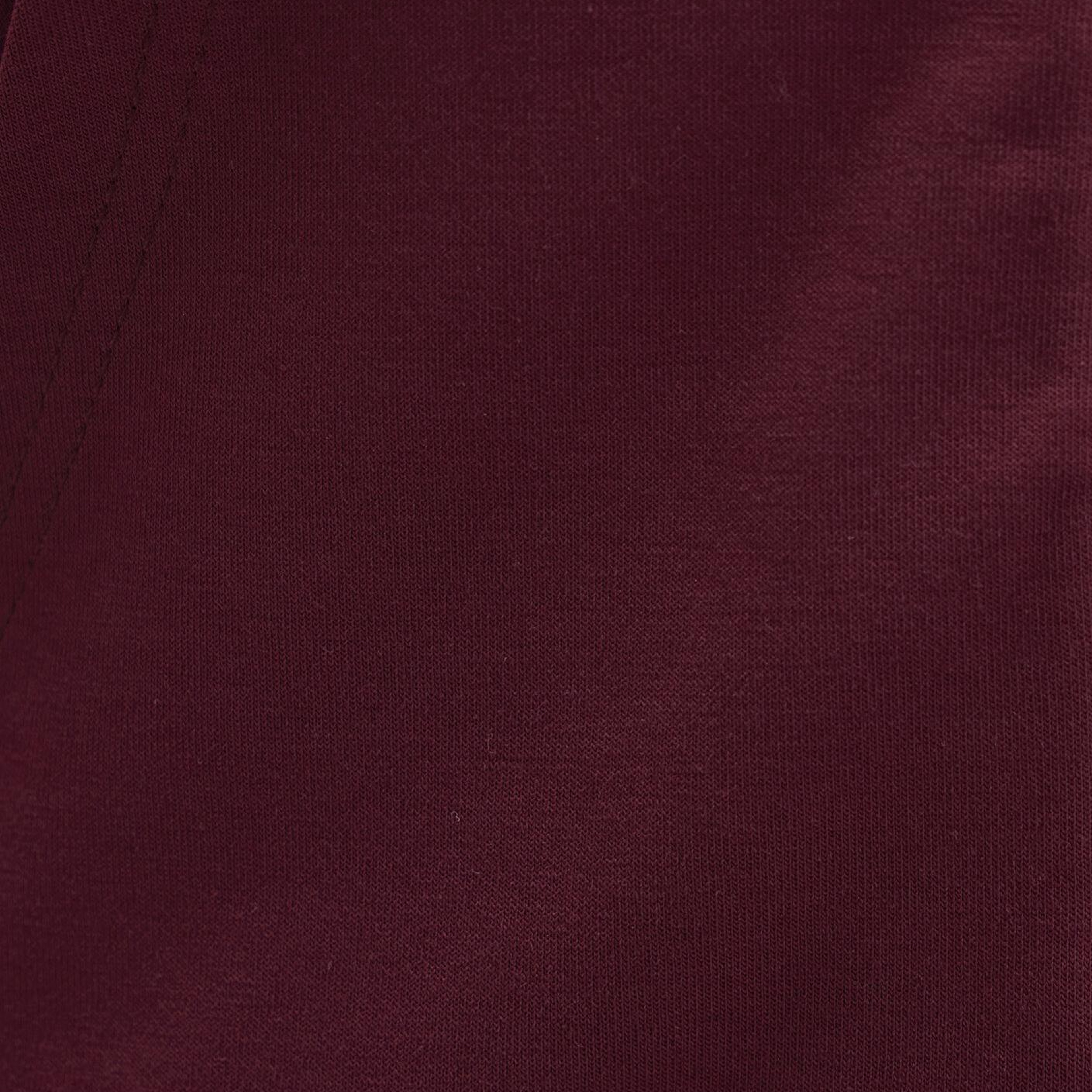 Mavi Kapüşonlu Bordo İnterlok Sweatshirt 1S10424-70394