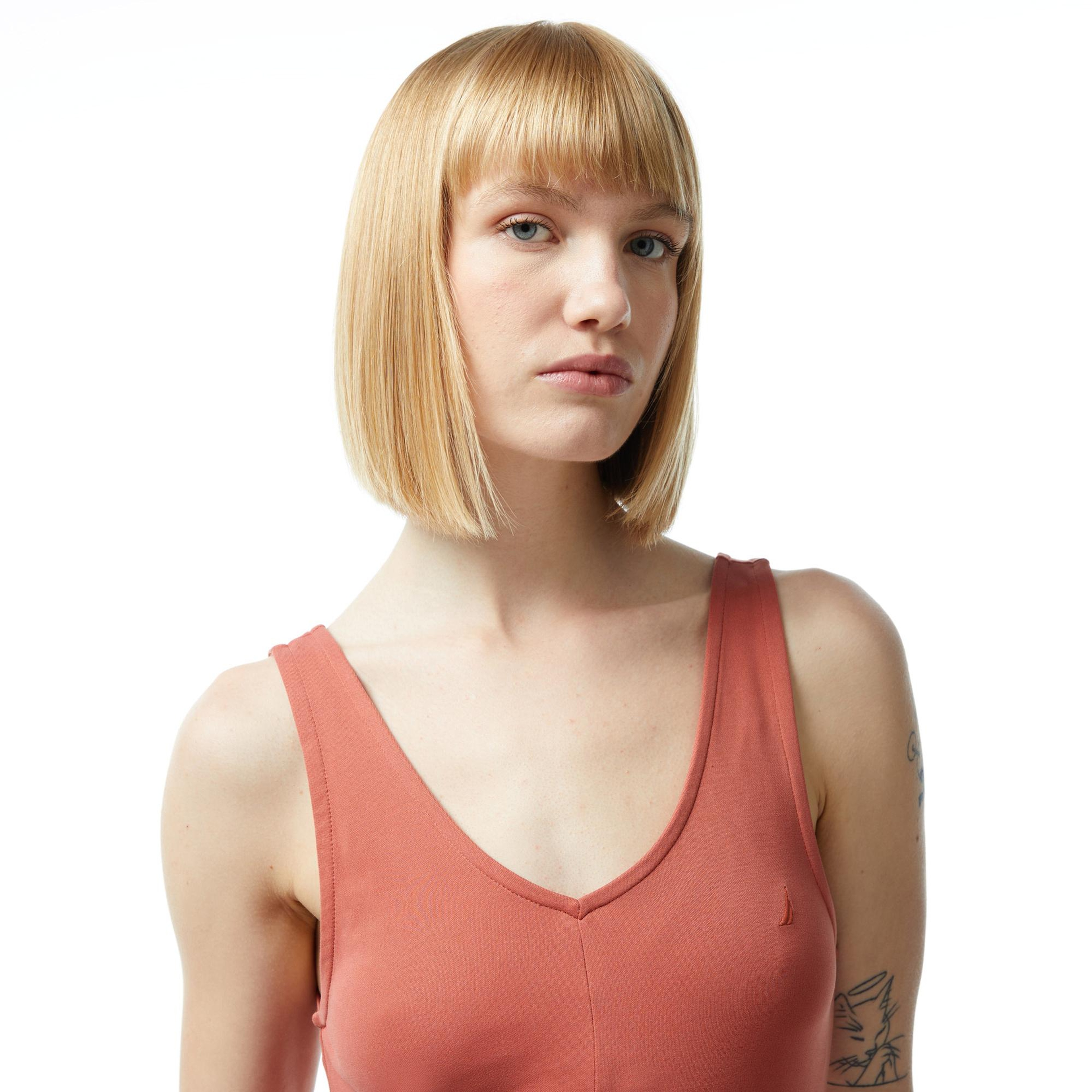 Nautica Kadın Pembe Standart Fit Askılı Elbise