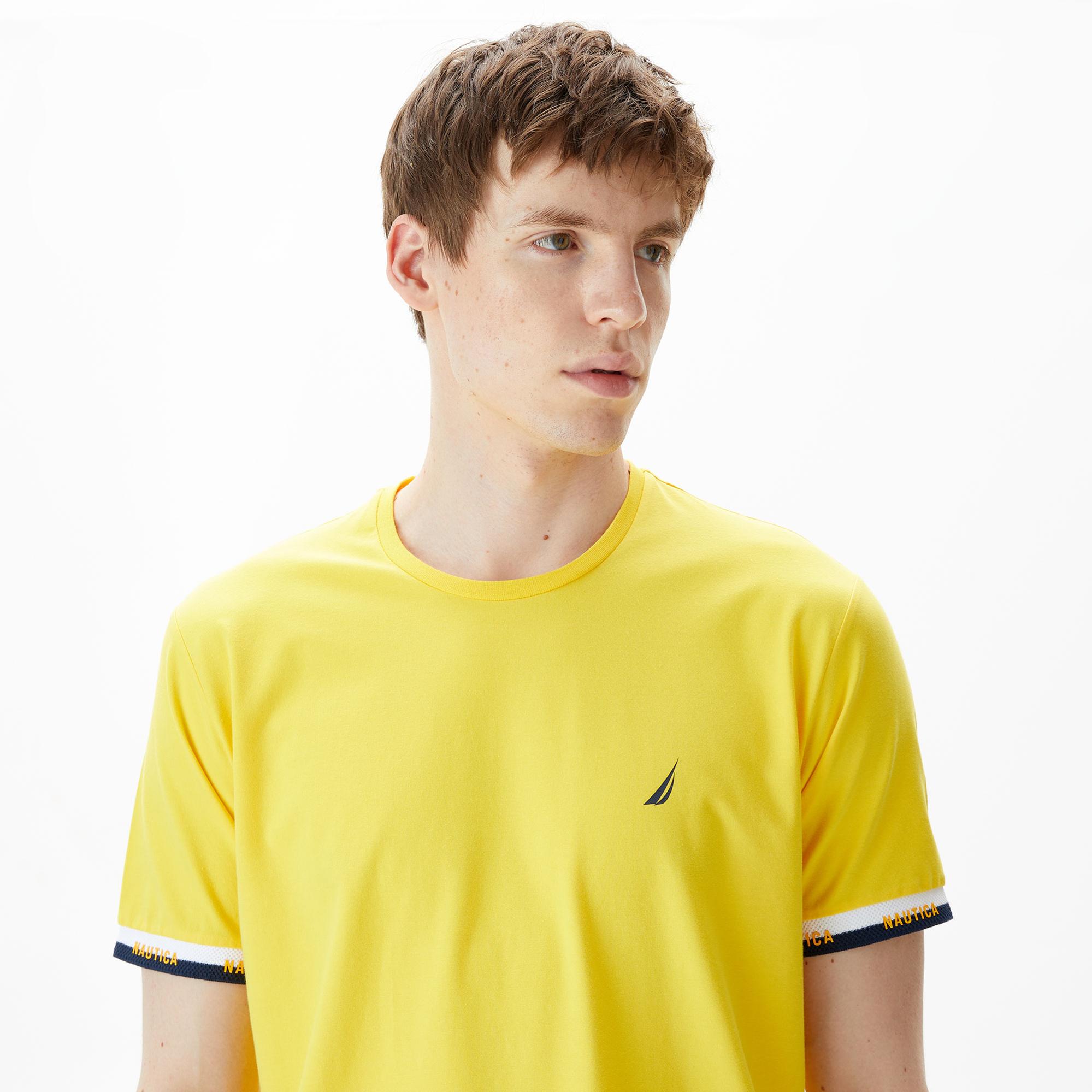 Nautica Erkek Sarı Standart Fit T-Shirt
