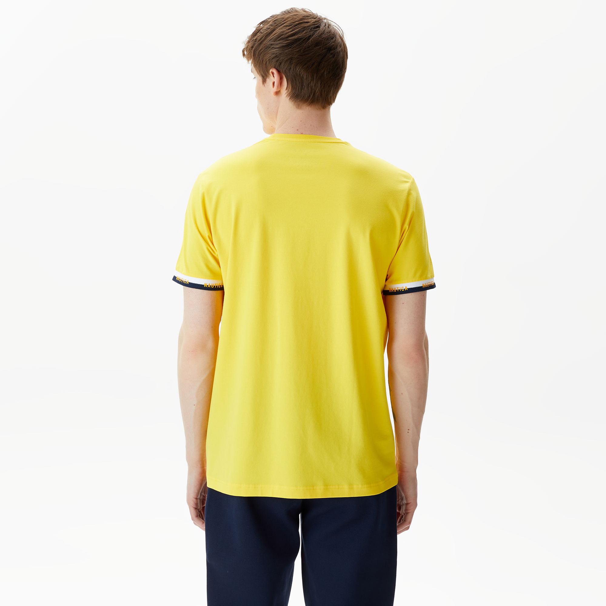 Nautica Erkek Sarı Standart Fit T-Shirt