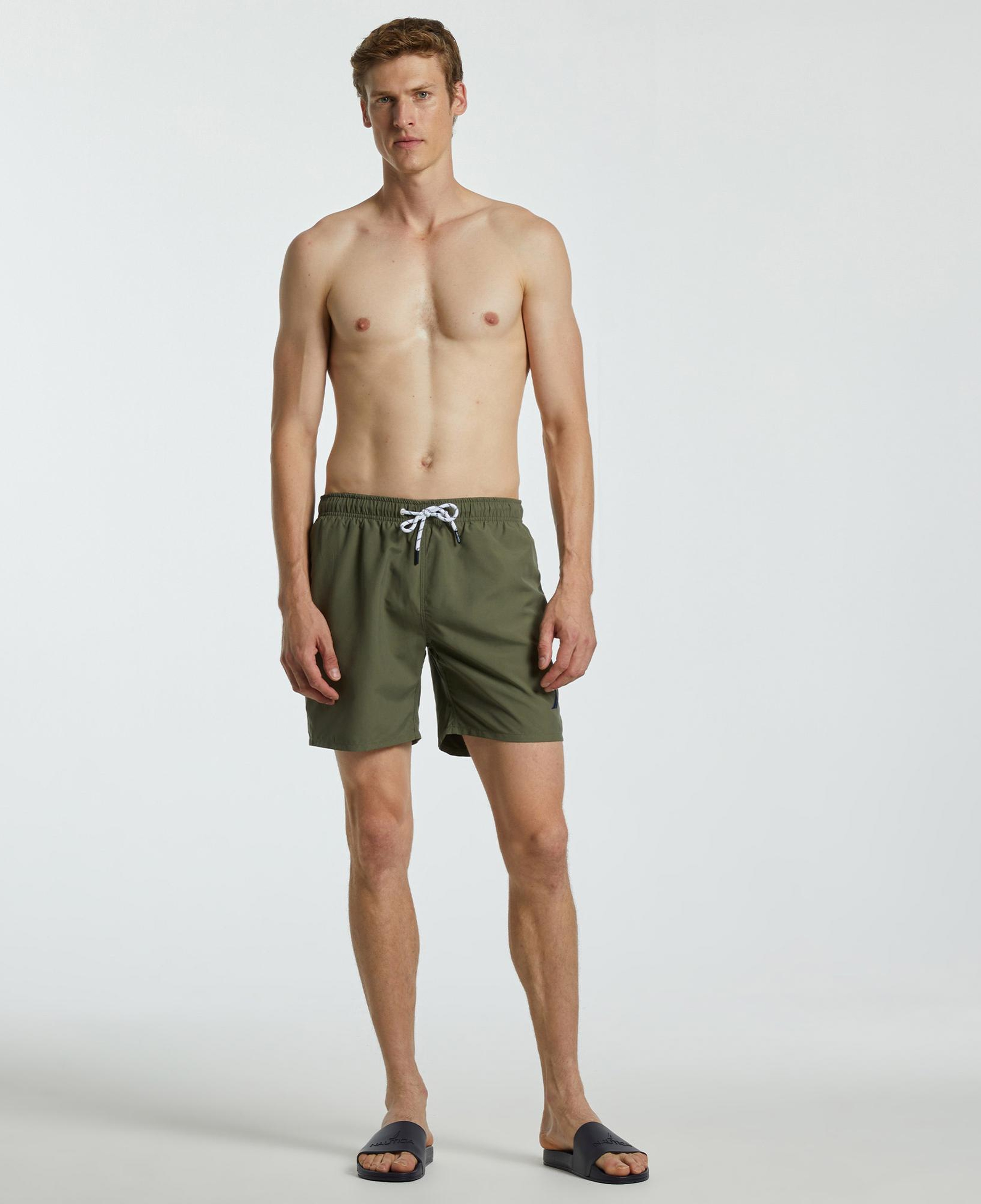 Nautica Erkek Haki Regular Fit Deniz Şortu