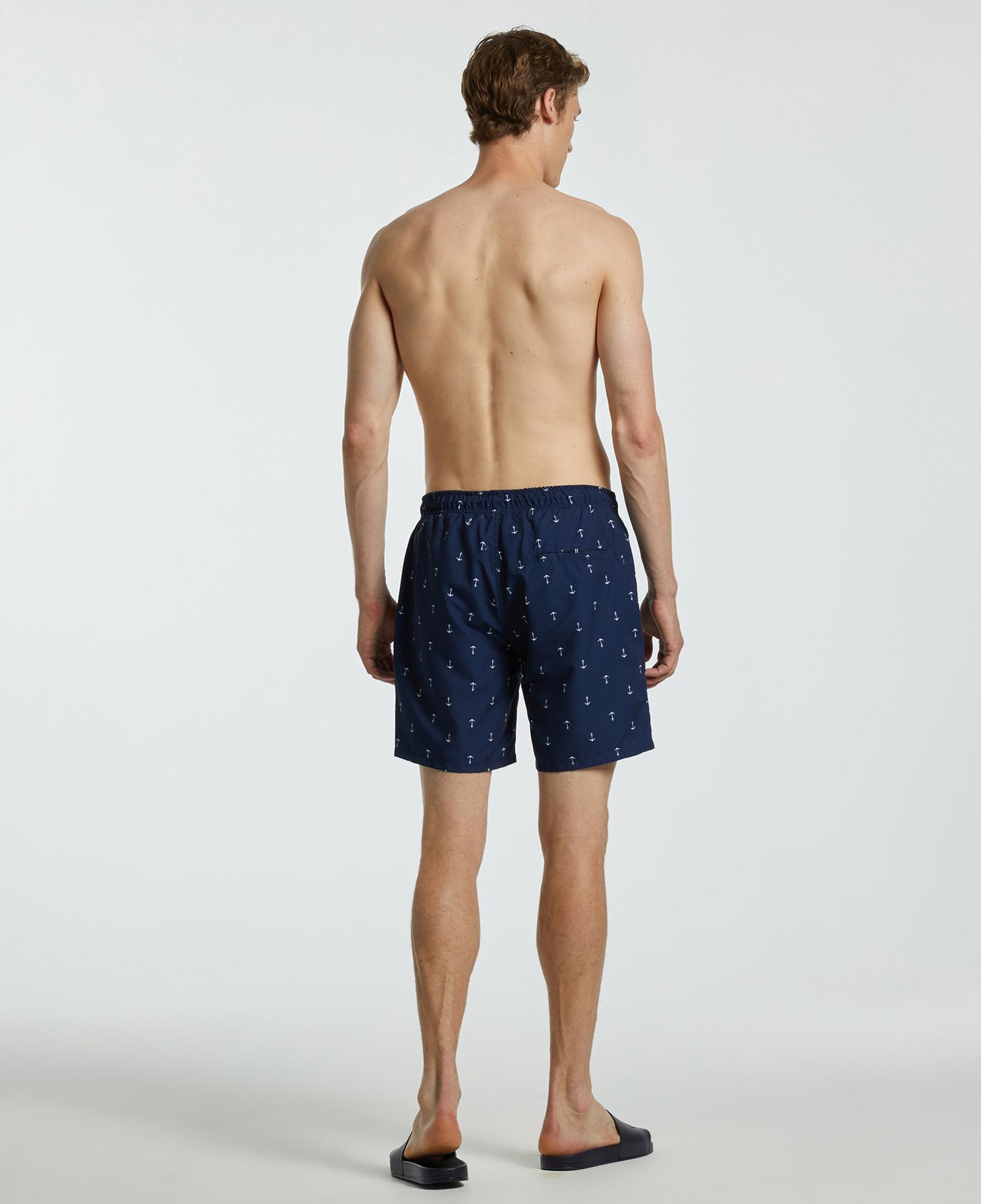 Nautica Erkek Lacivert Desenli Deniz Şortu