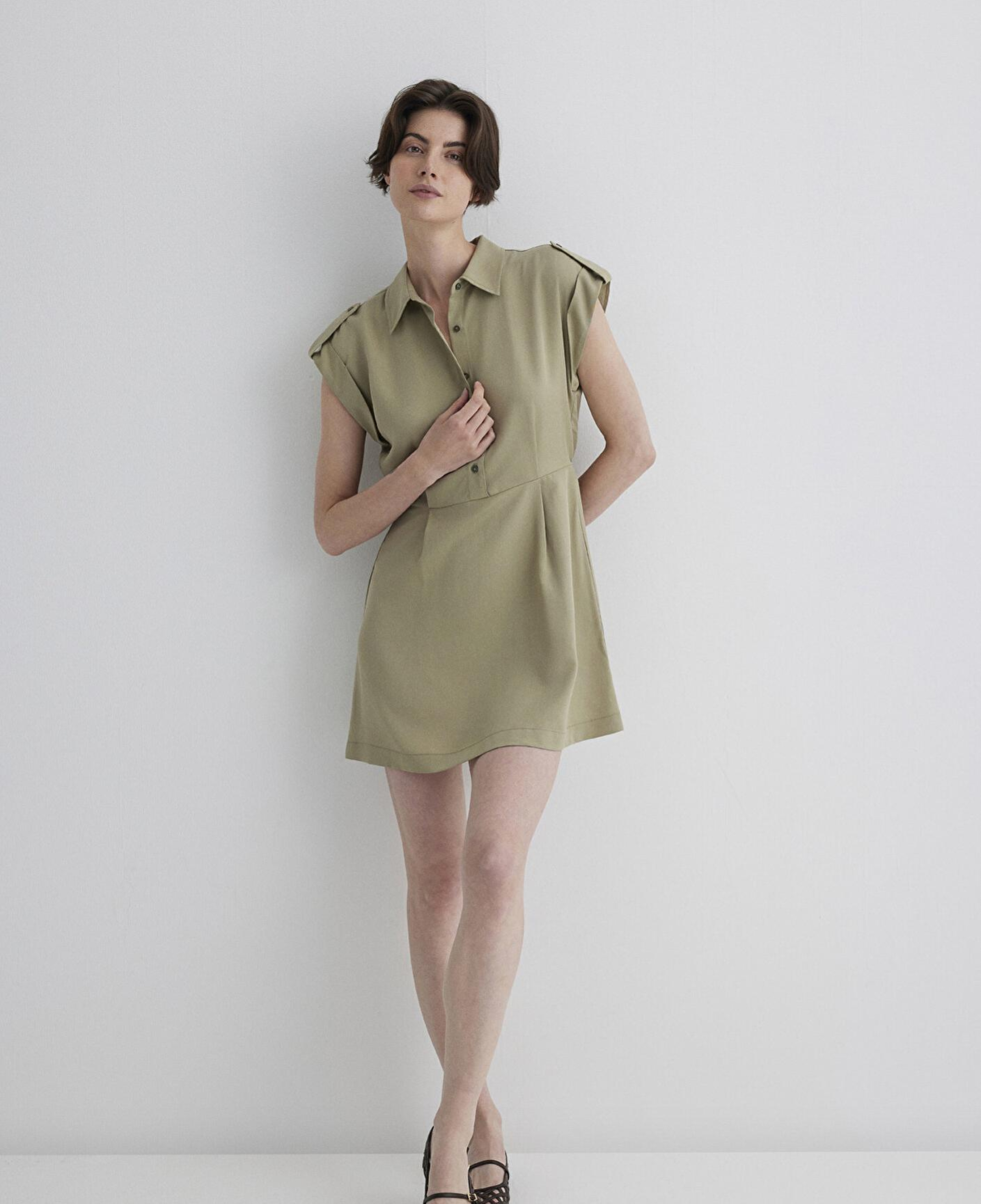 Mavi Yeşil Gömlek Elbise 1310758-86749