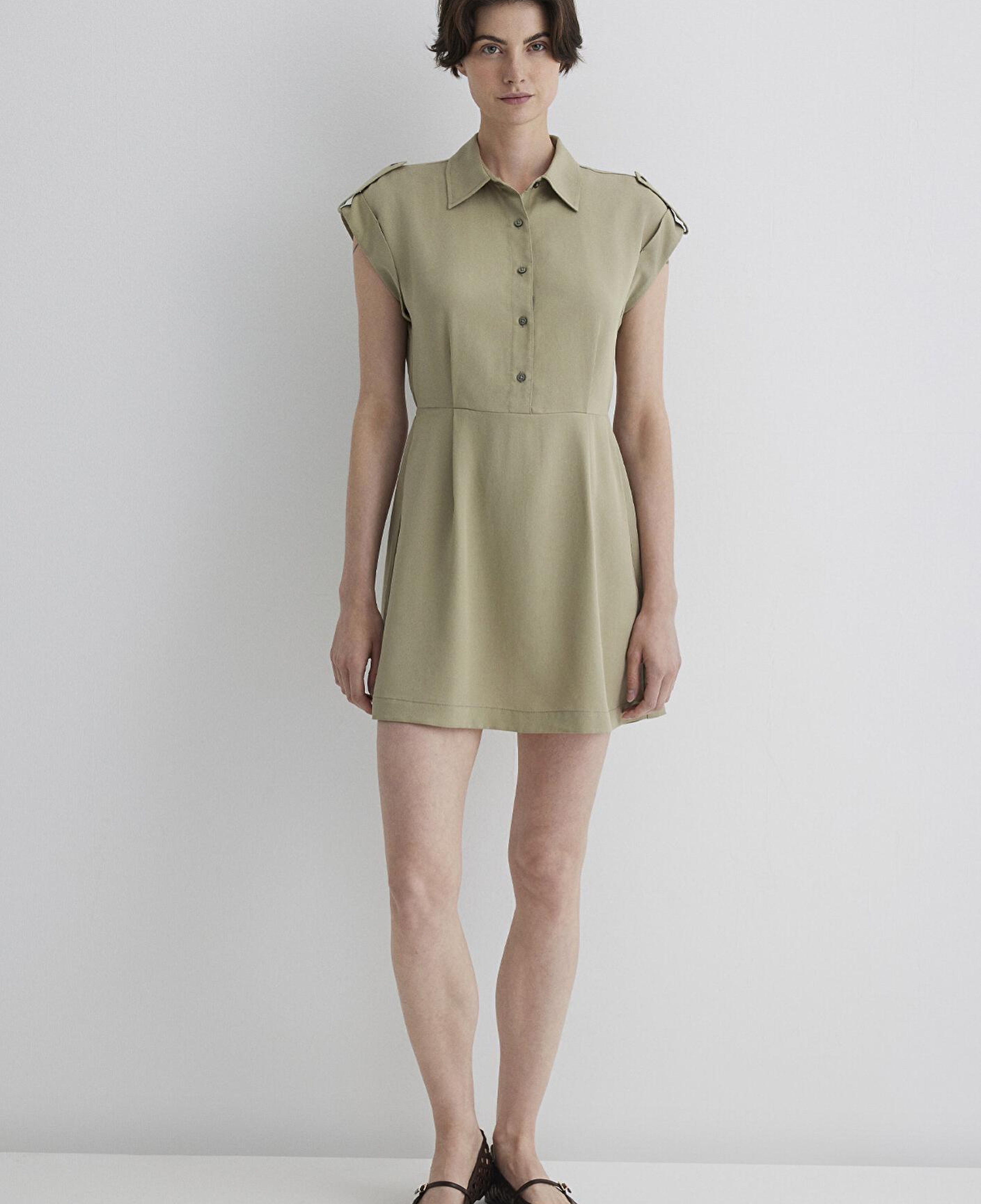 Mavi Yeşil Gömlek Elbise 1310758-86749