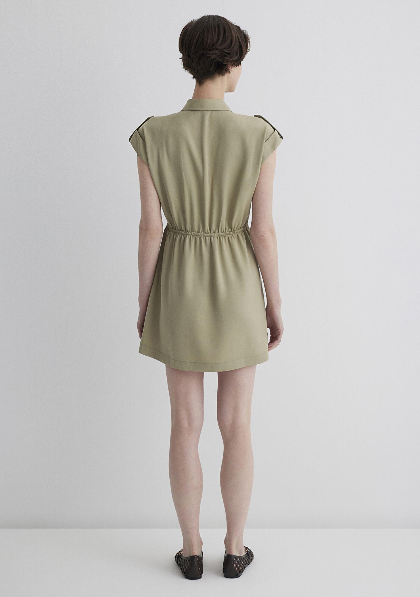 Mavi Yeşil Gömlek Elbise 1310758-86749