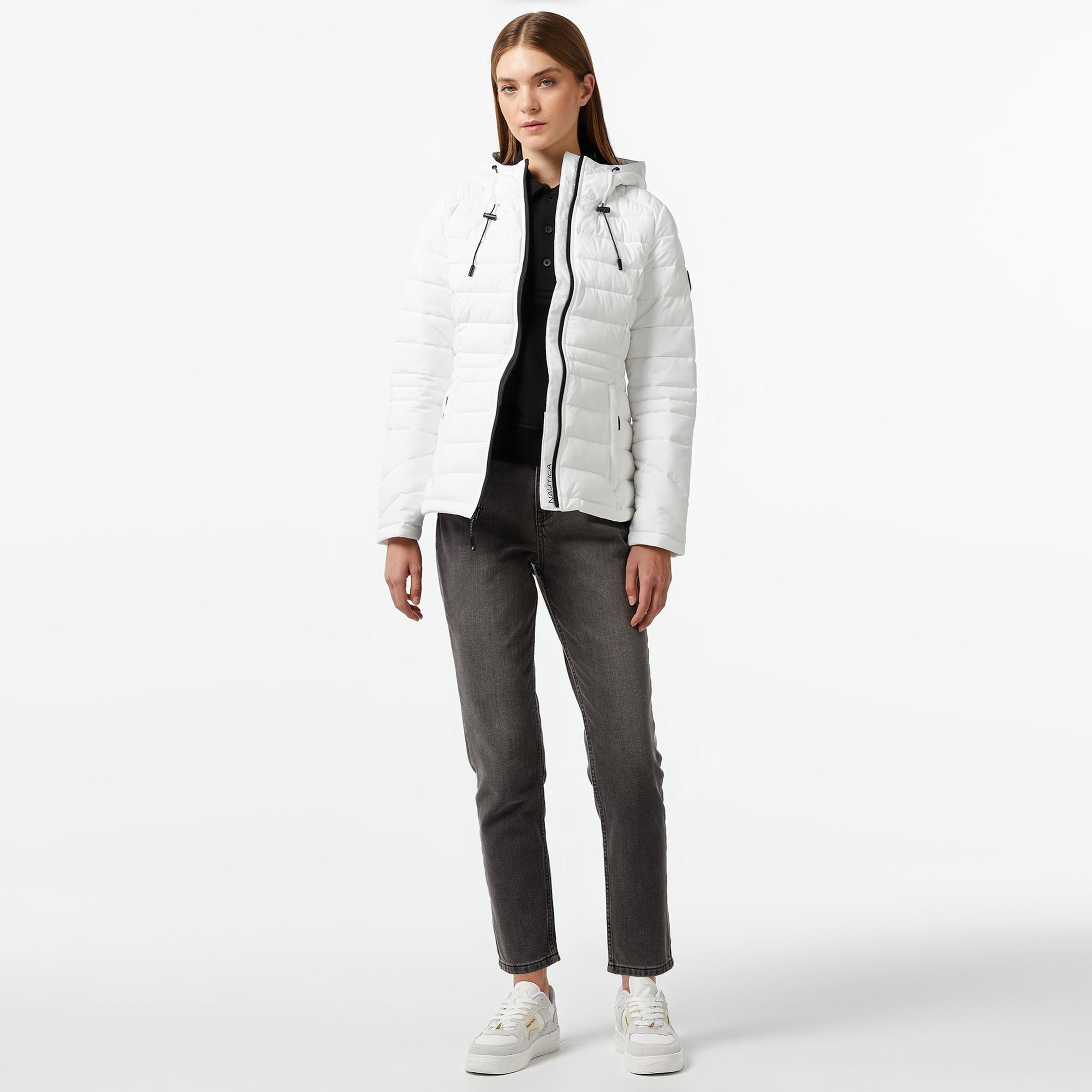 Nautica Kadın Beyaz Mont