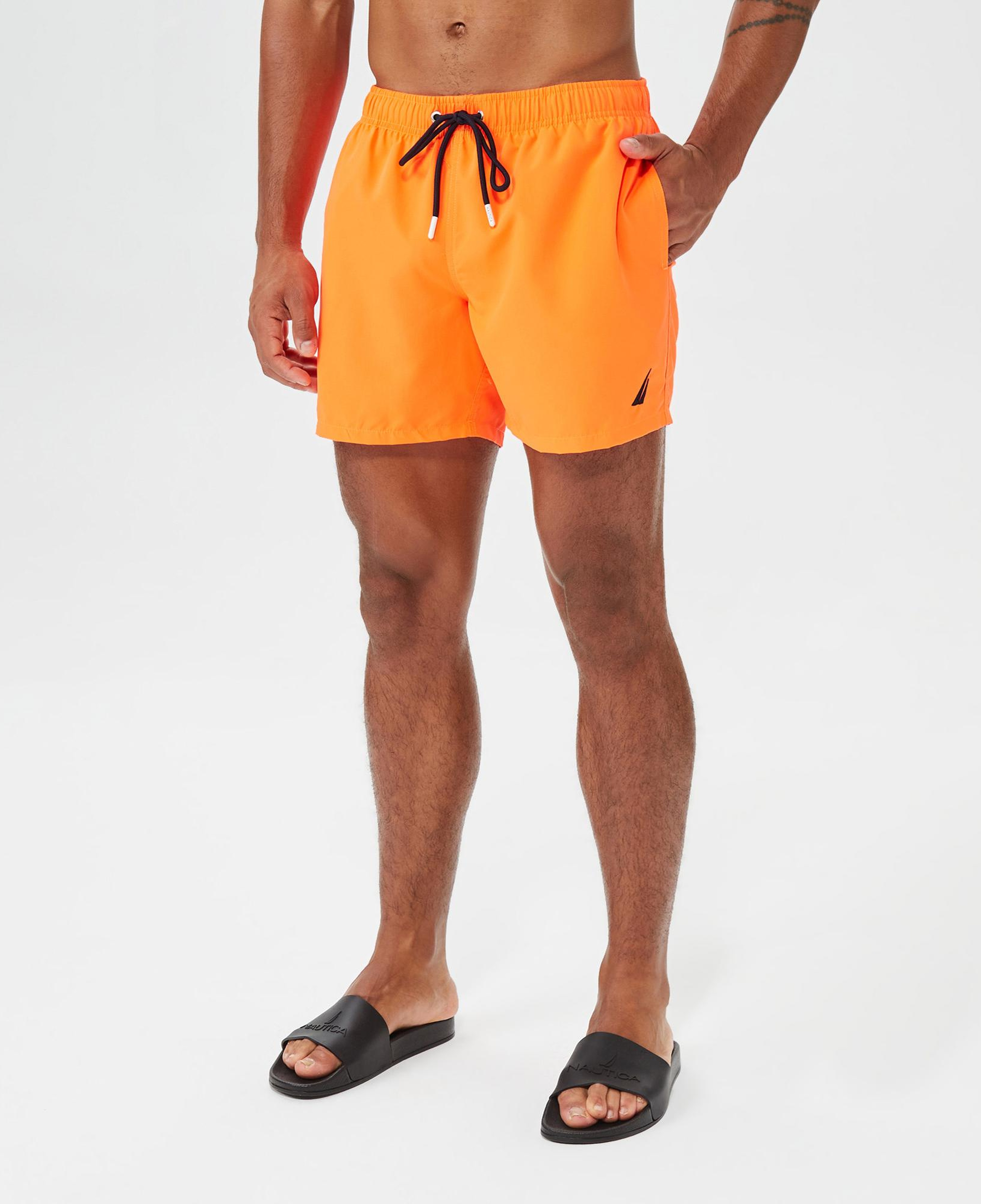 Nautica Erkek Turuncu Standart Fit Deniz Şortu