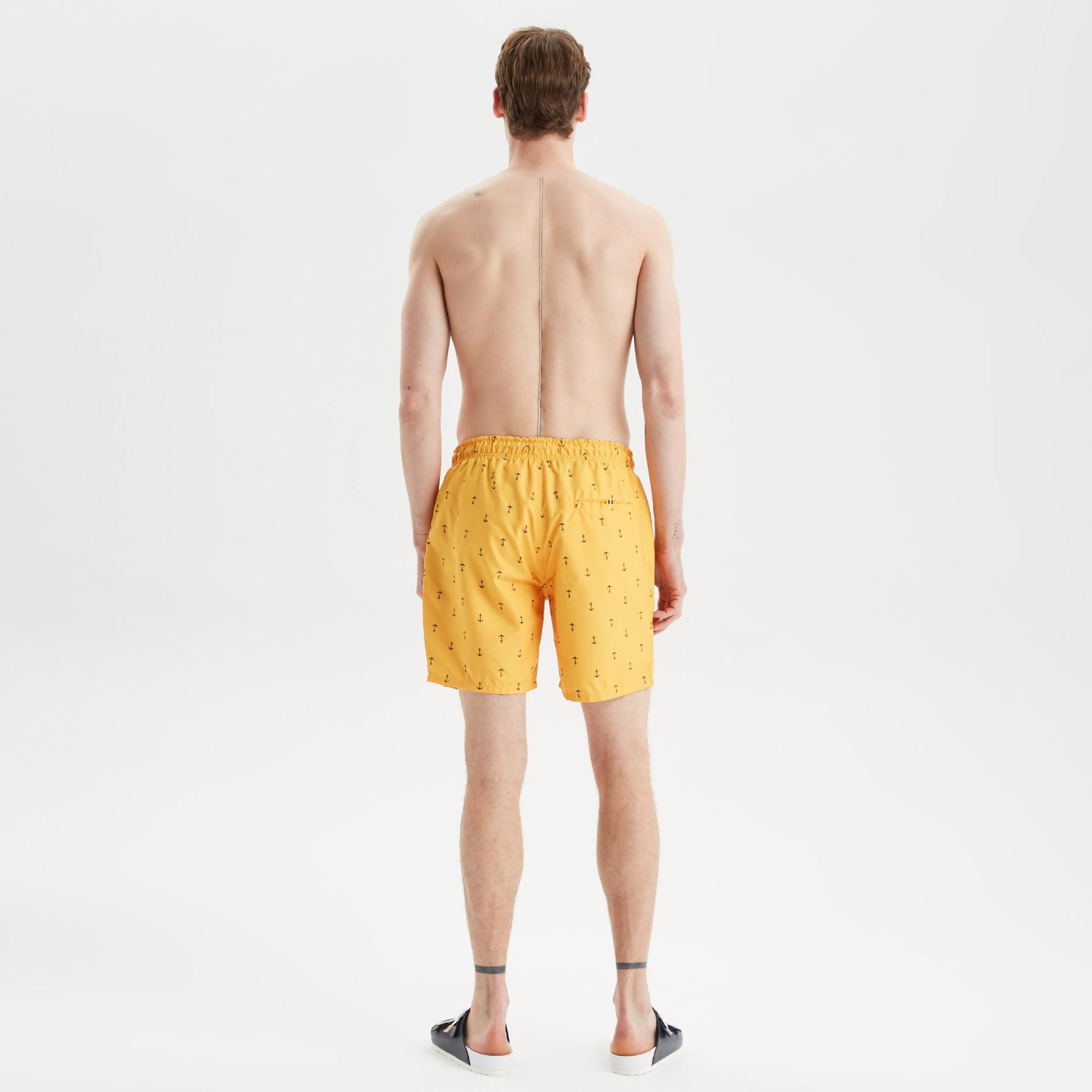 Nautica Erkek Sarı Desenli Deniz Şortu