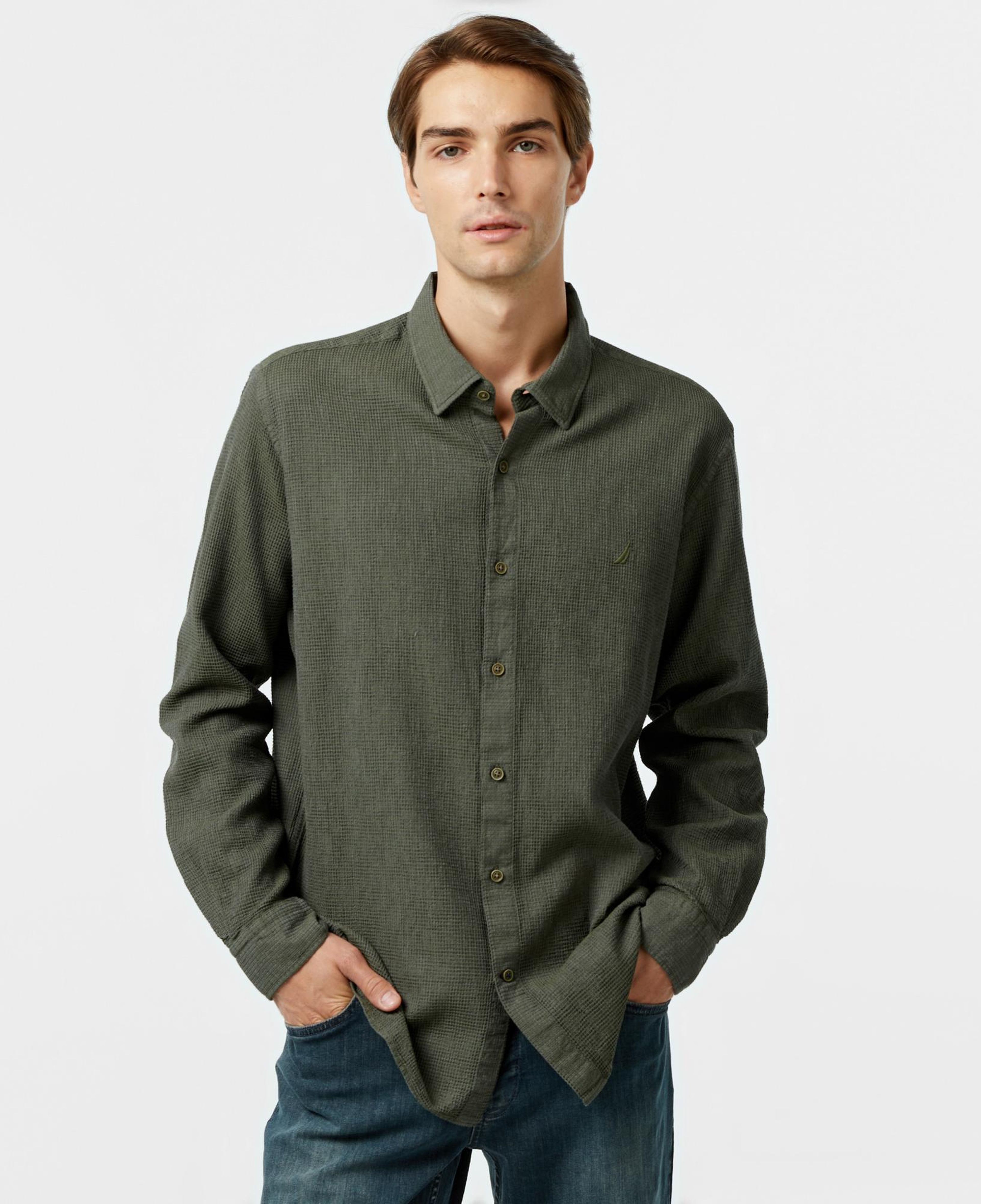 Nautica Erkek Yeşil Classic Fit Gömlek