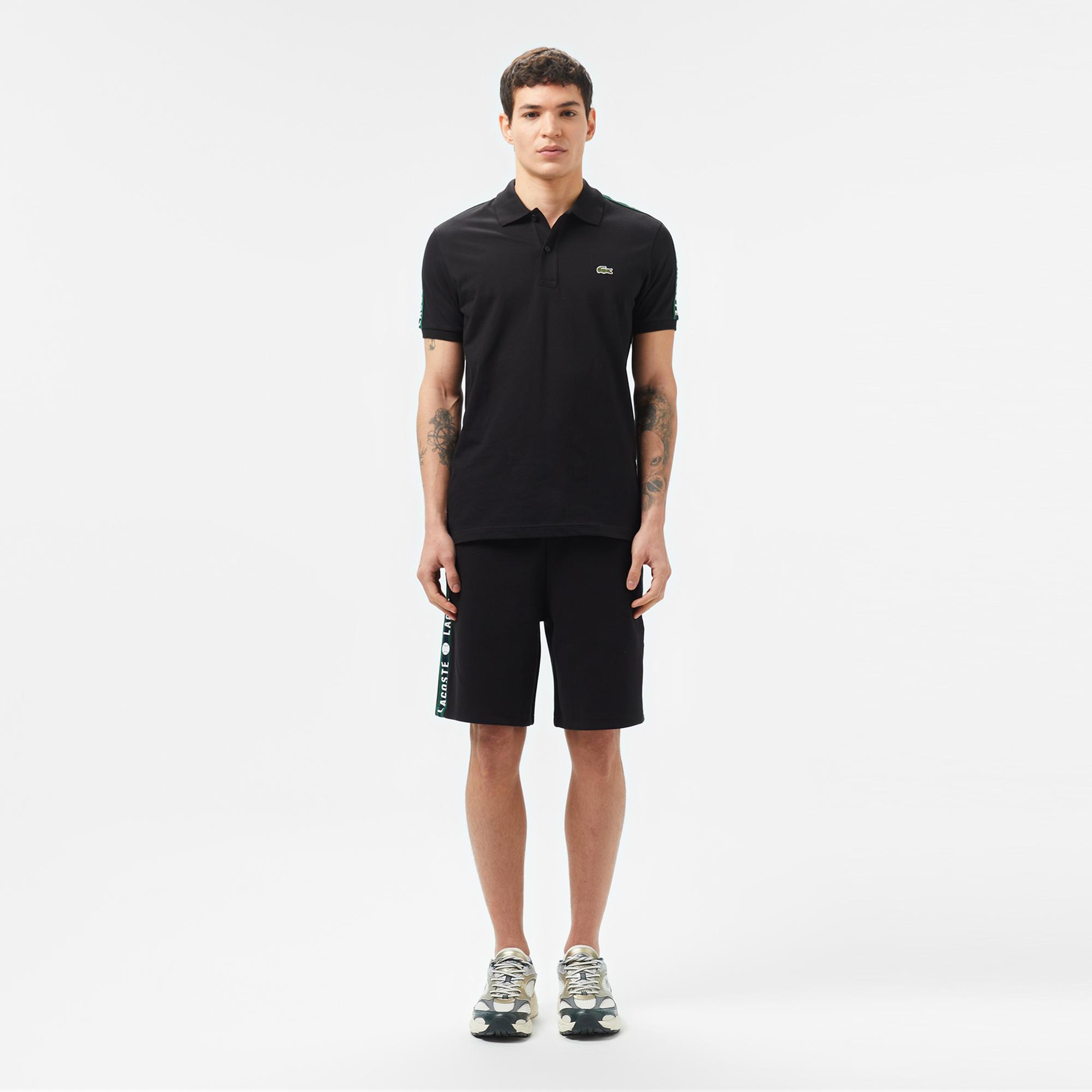 Lacoste Erkek Regular Fit Baskılı Siyah Şort