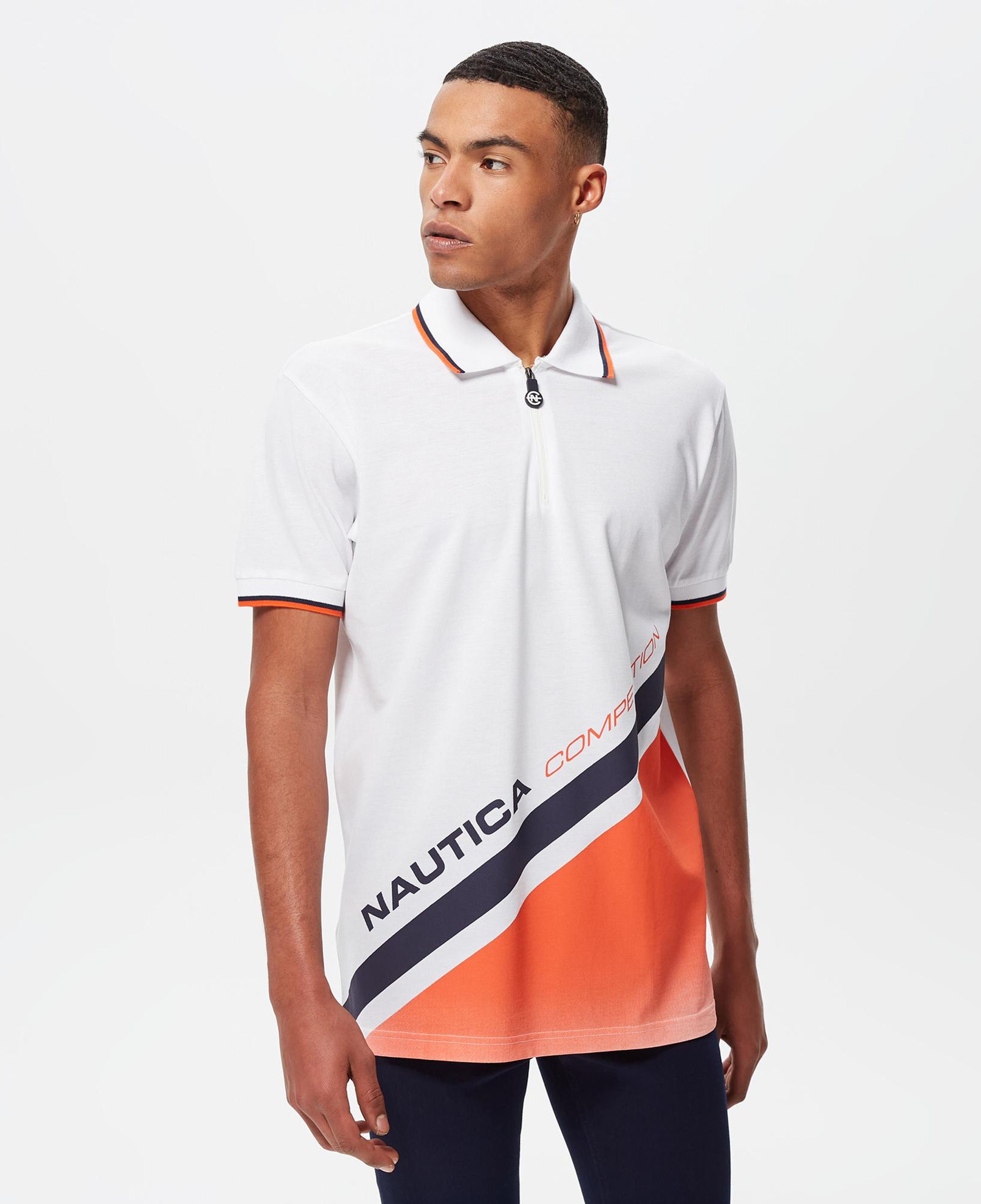 Nautica Erkek Beyaz Classic Fit Kısa Kollu Polo