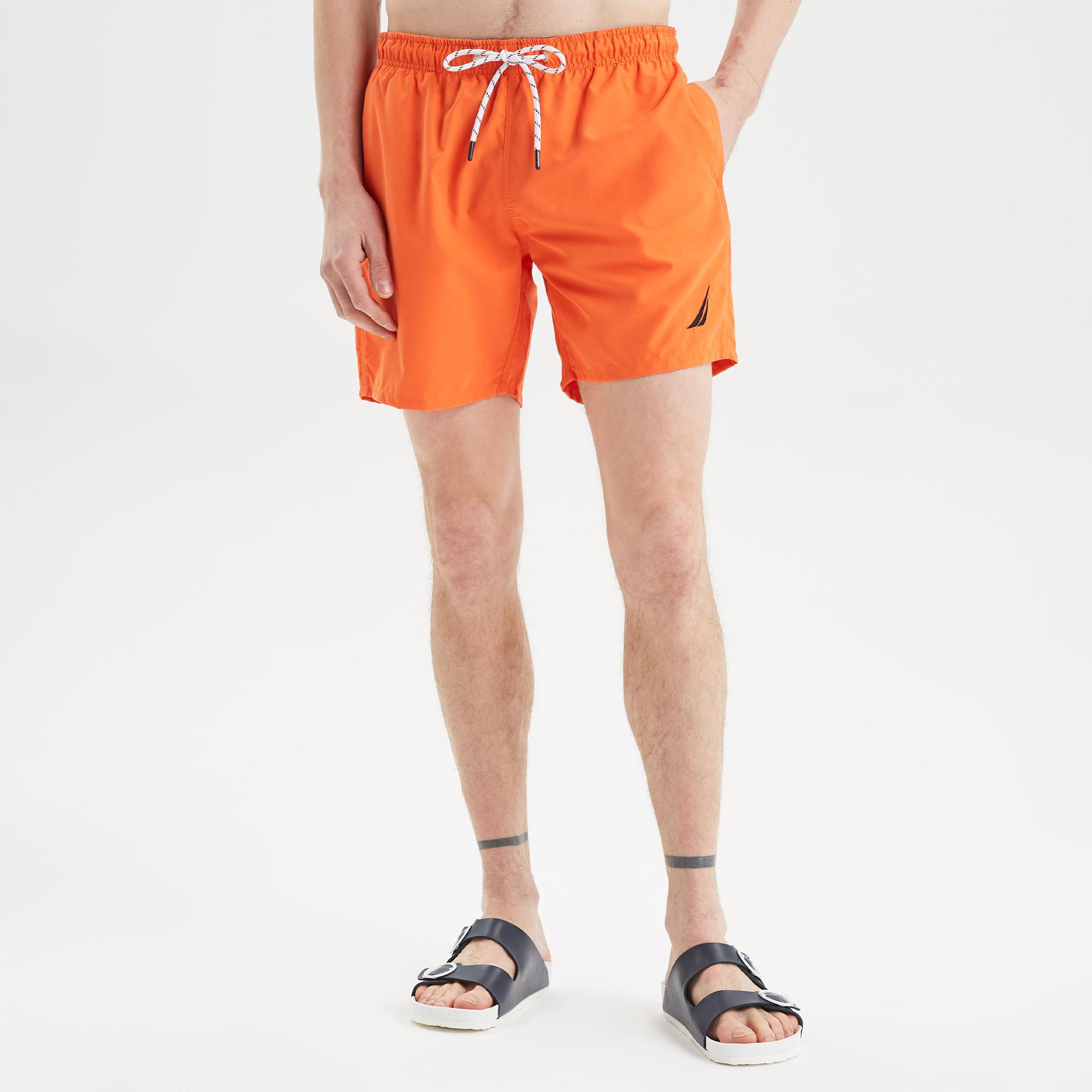 Nautica Erkek Turuncu Regular Fit Deniz Şortu