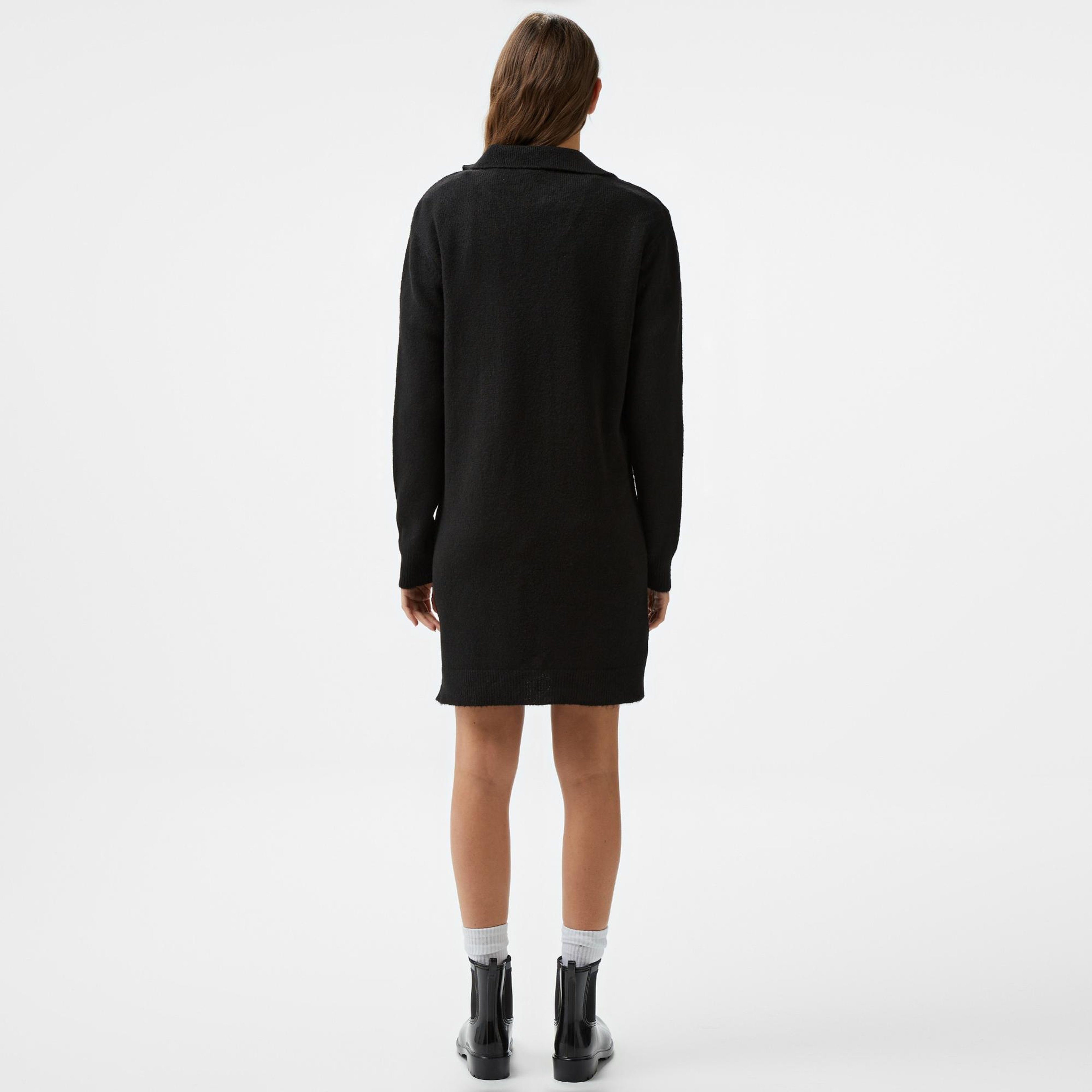 Nautica Kadın Siyah Uzun Kollu Regular Fit Elbise