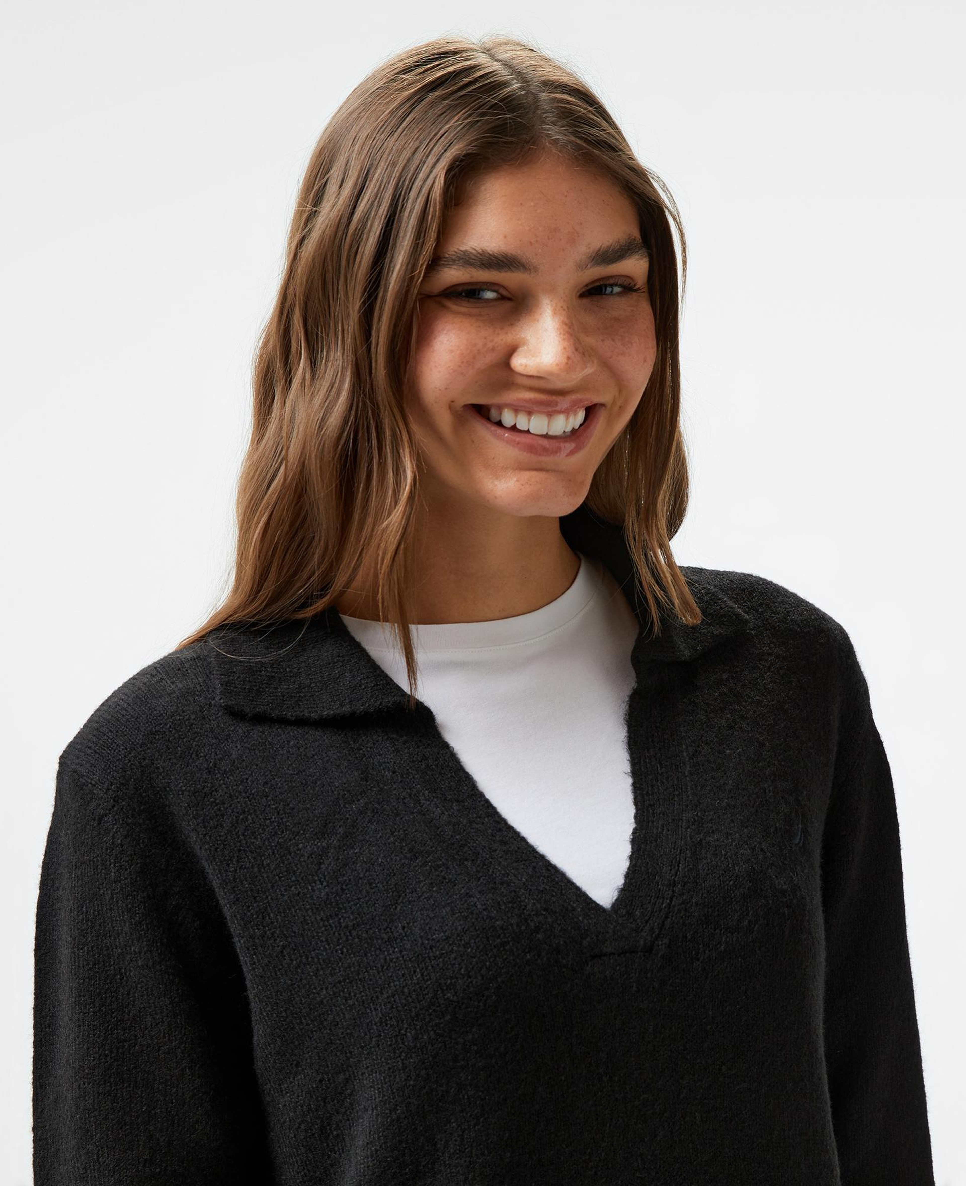 Nautica Kadın Siyah Uzun Kollu Regular Fit Elbise