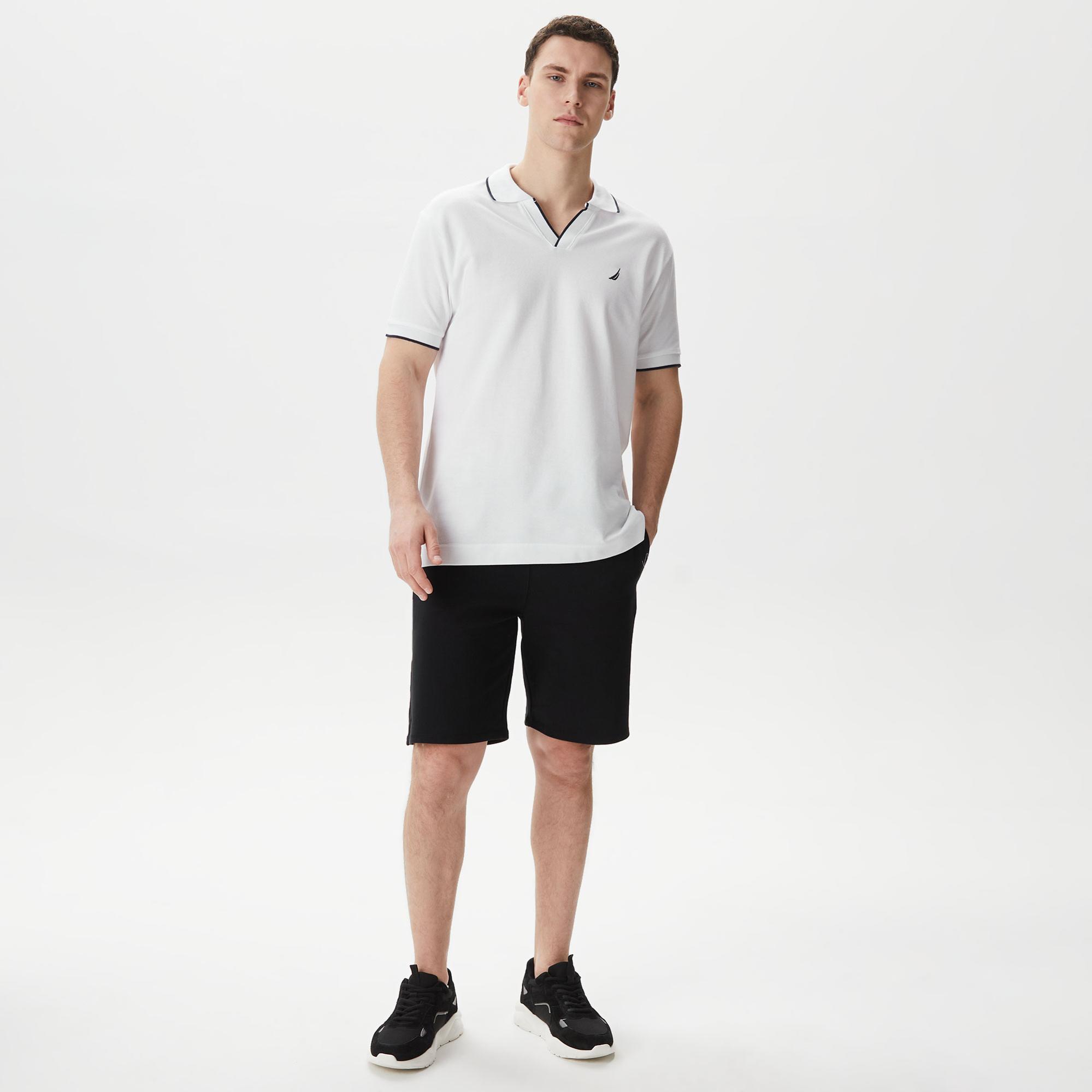 Nautica Erkek Beyaz Classic Fit Kısa Kollu Polo Yaka T-Shirt