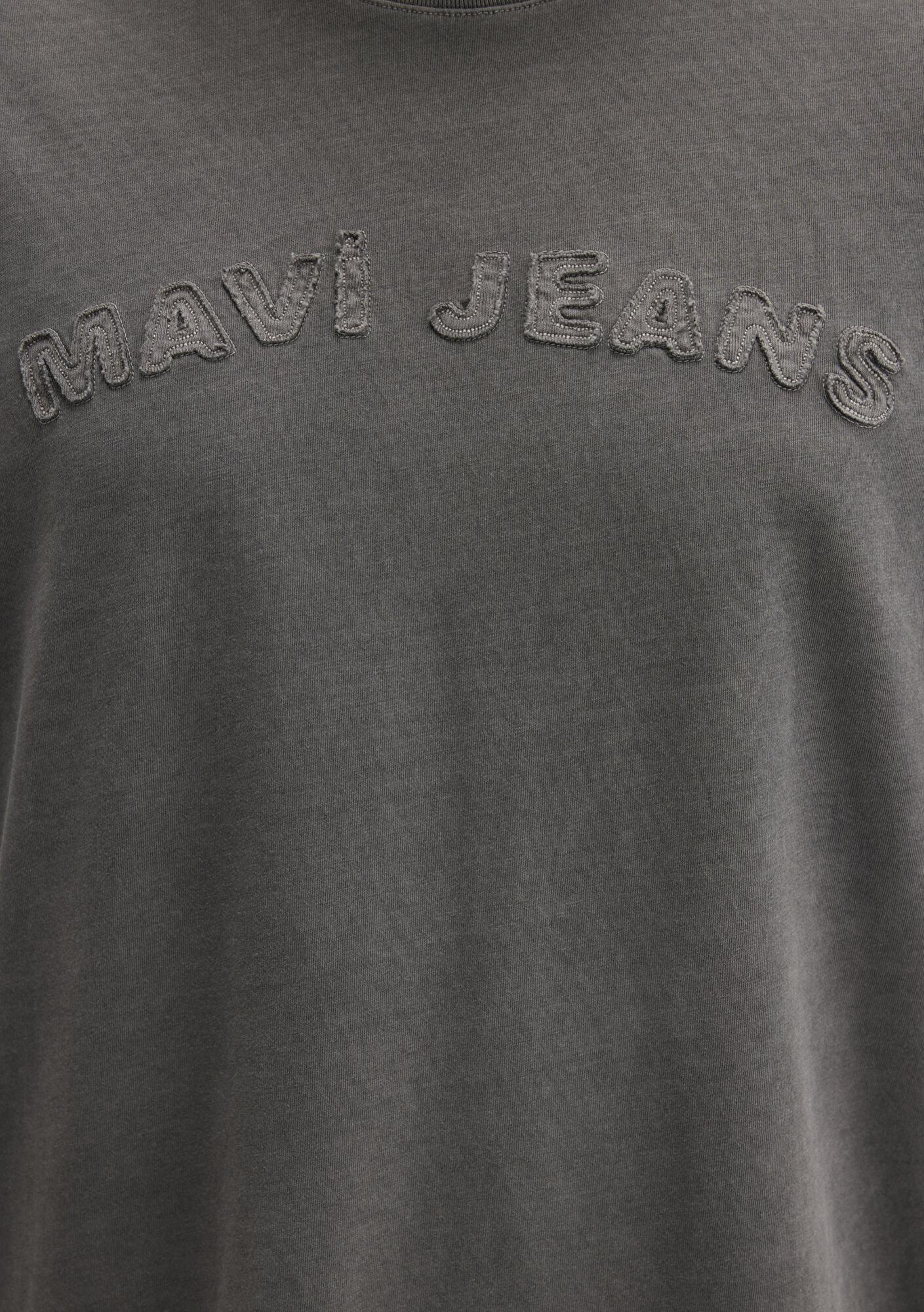Mavi Mavi Jeans Baskılı Antrasit Tişört Loose Fit / Bol Rahat Kesim 0612953-900