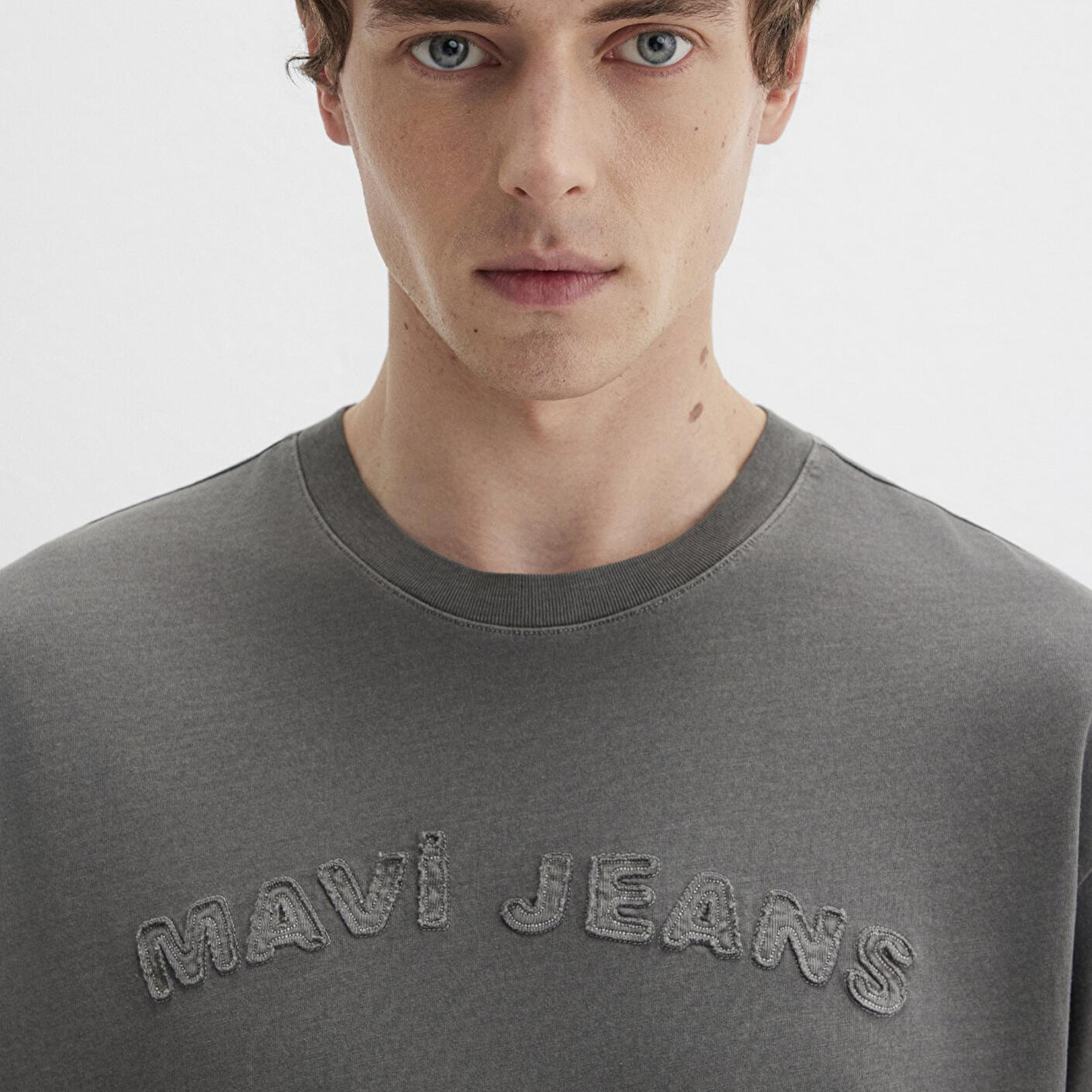 Mavi Mavi Jeans Baskılı Antrasit Tişört Loose Fit / Bol Rahat Kesim 0612953-900