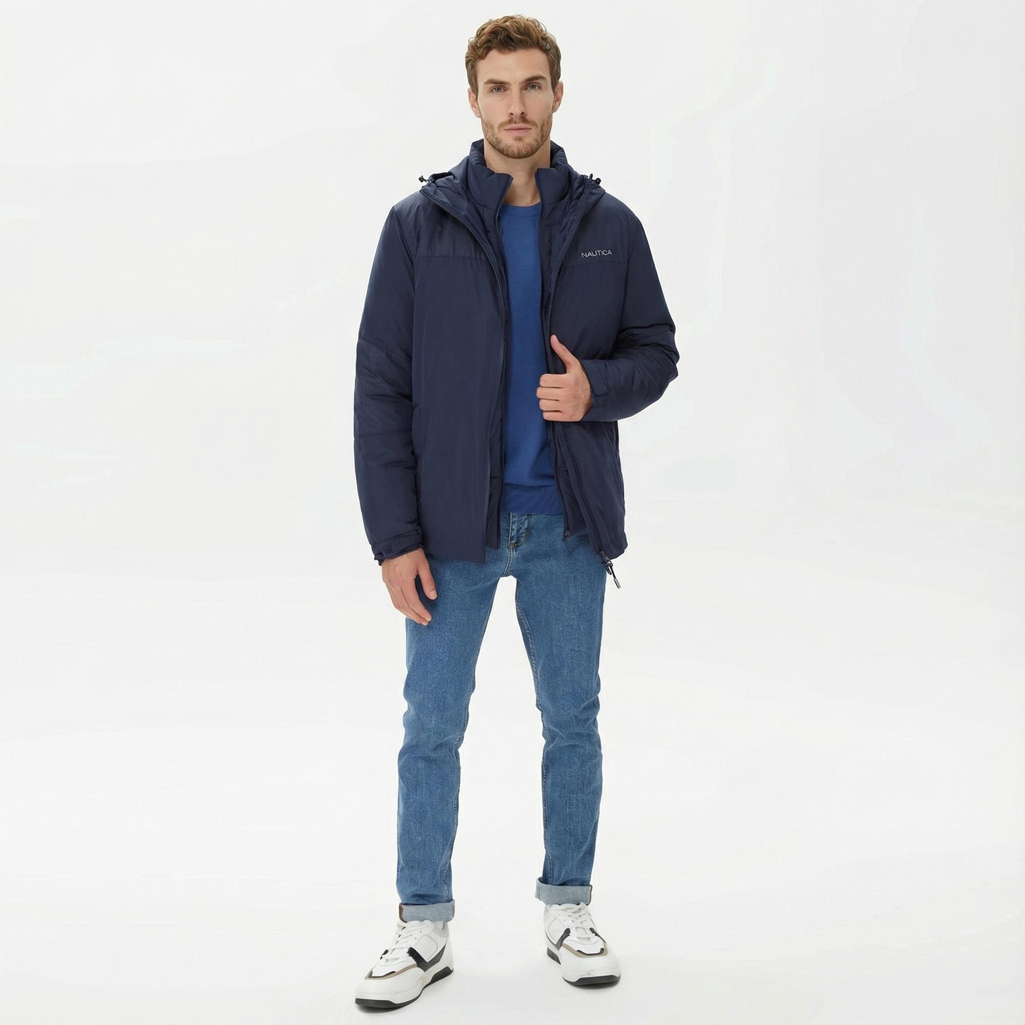 Nautica Erkek Lacivert Standart Fit Mont