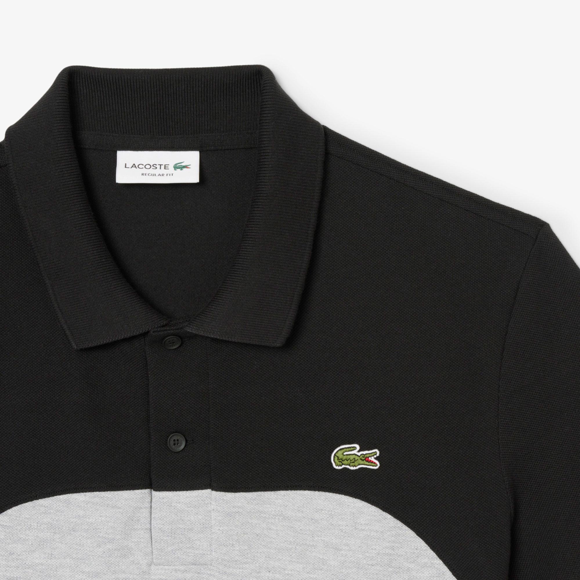 Lacoste Erkek Regular Fit Renk Bloklu Gri Polo