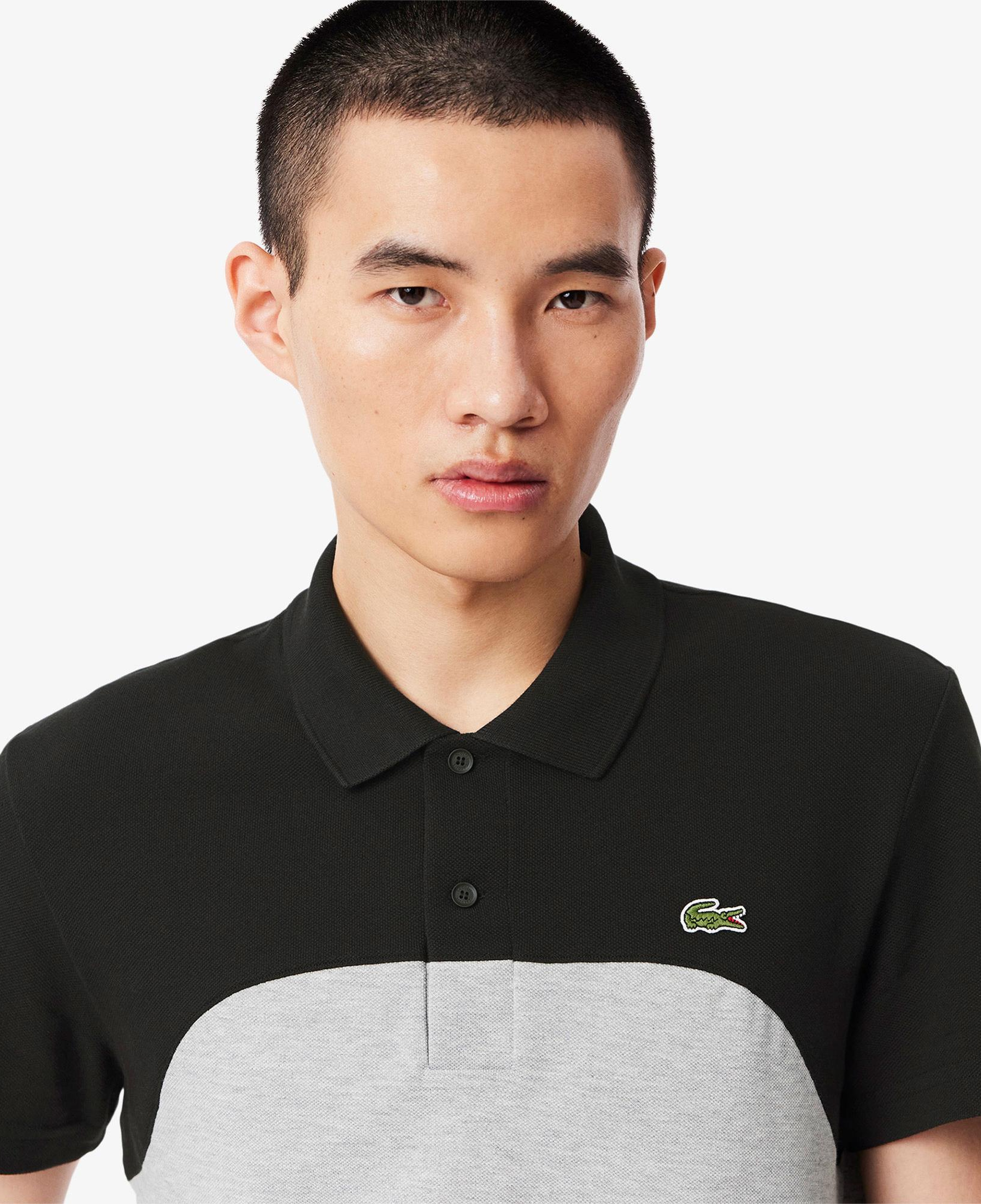 Lacoste Erkek Regular Fit Renk Bloklu Gri Polo